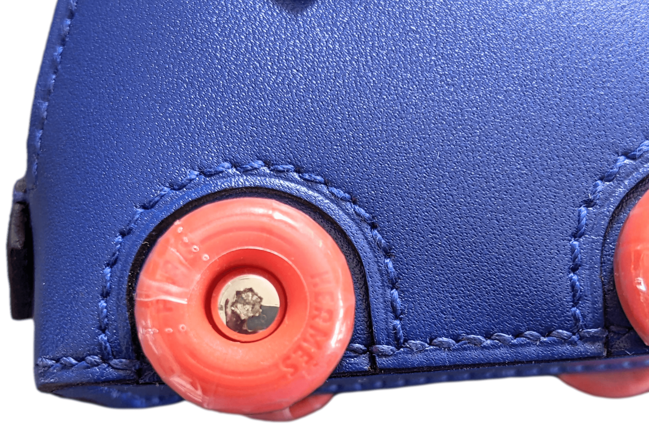 HERMES BOLIDE ON WHEELS 2022 Bleu Electrique Veau Tadelakt Bag Charm