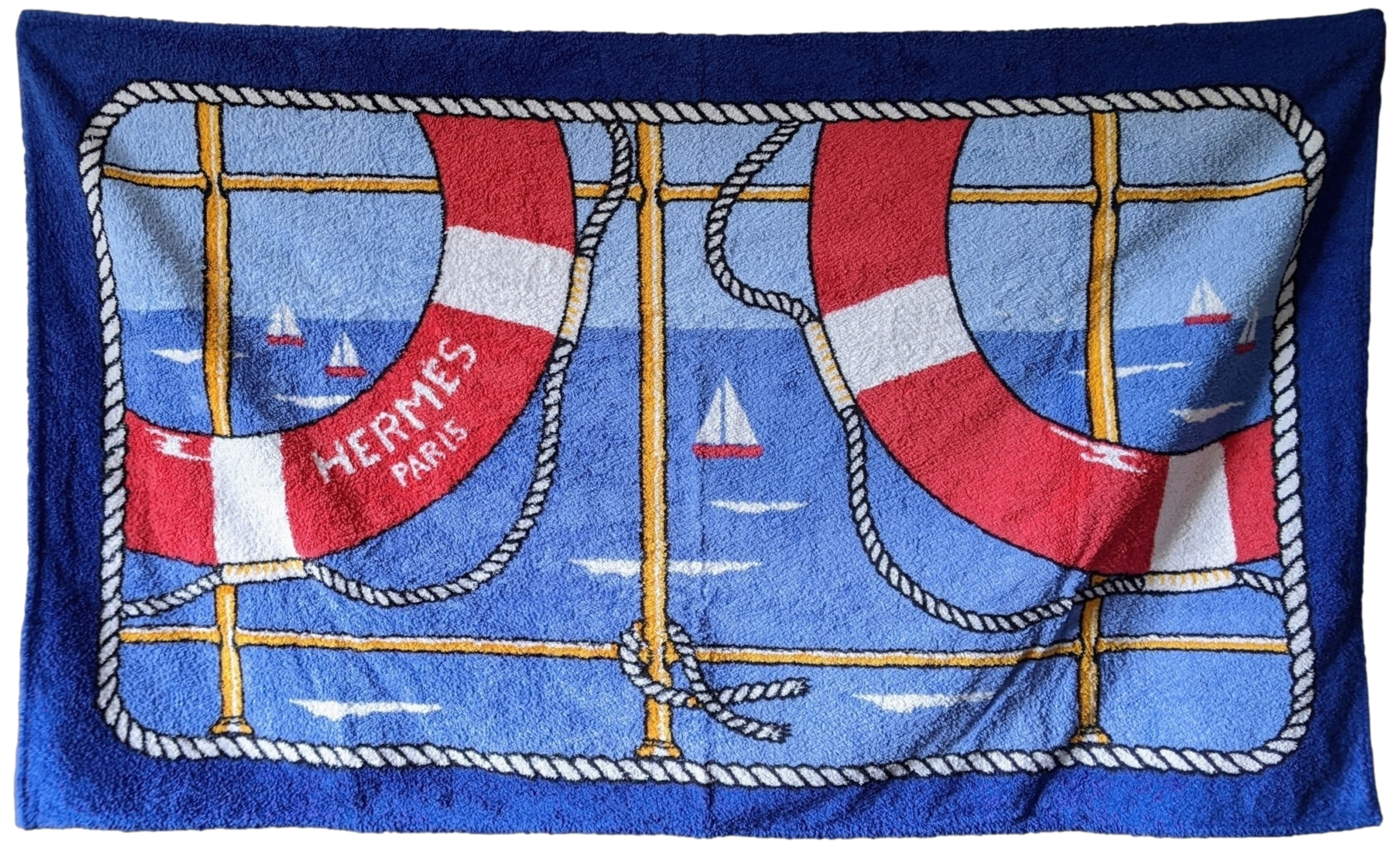 HERMES BOUEES Terry Beach Towel 90 x 150 cm