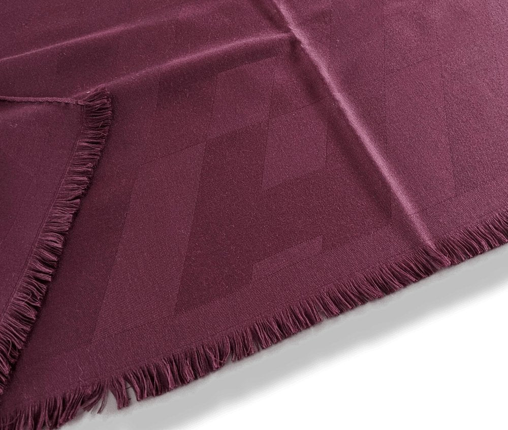 Hermes Bourgogne Fringed Etole H EN BIAIS MUFFLER 85% Cashmere/15% Silk 72 x 204 cm, BNWT! - poupishop