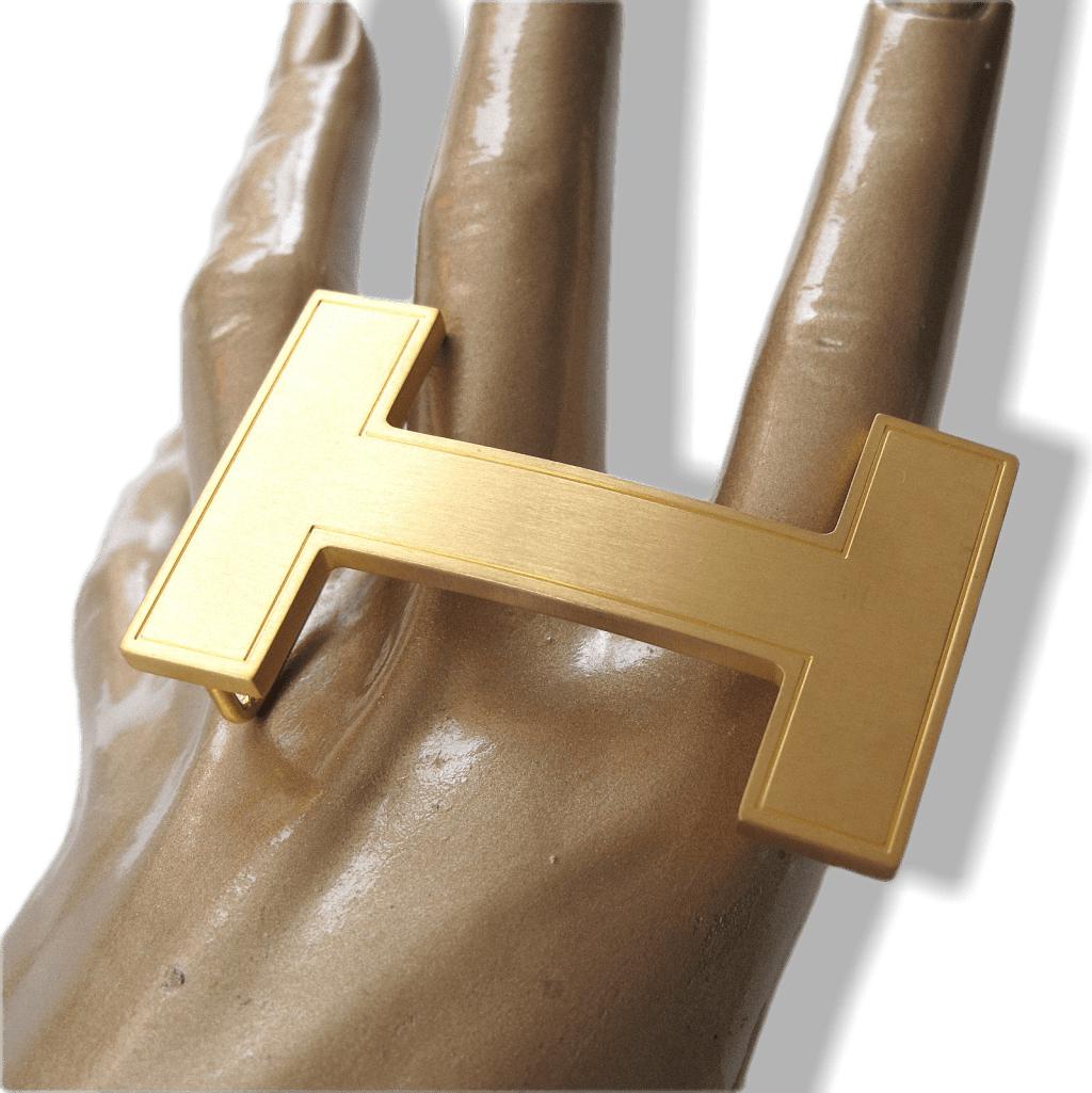 Hermes Brushed Permabrass Quizz Buckle H 32 mm, New! - poupishop