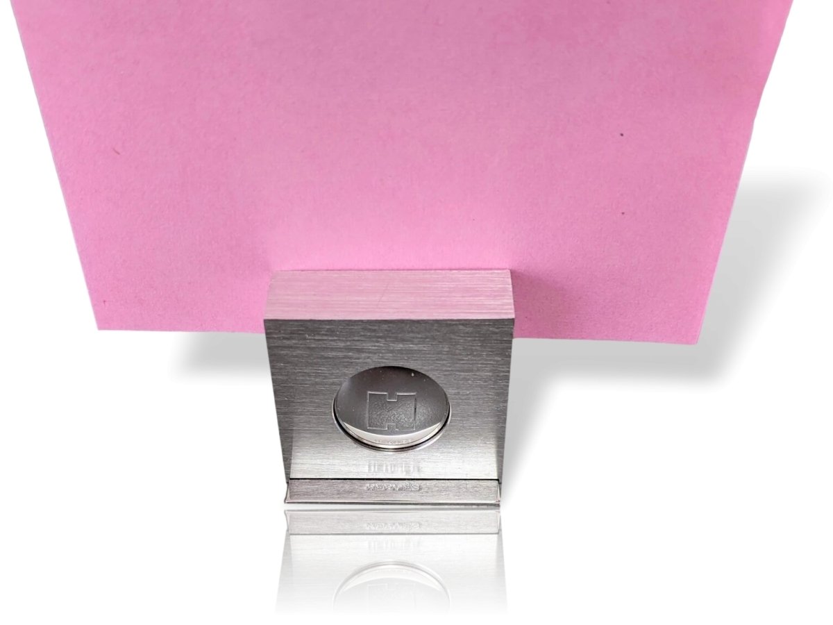 Hermes Brushed Steel / Acier Brossé MENU HOLDER - PORTE MENU CARRE - poupishop
