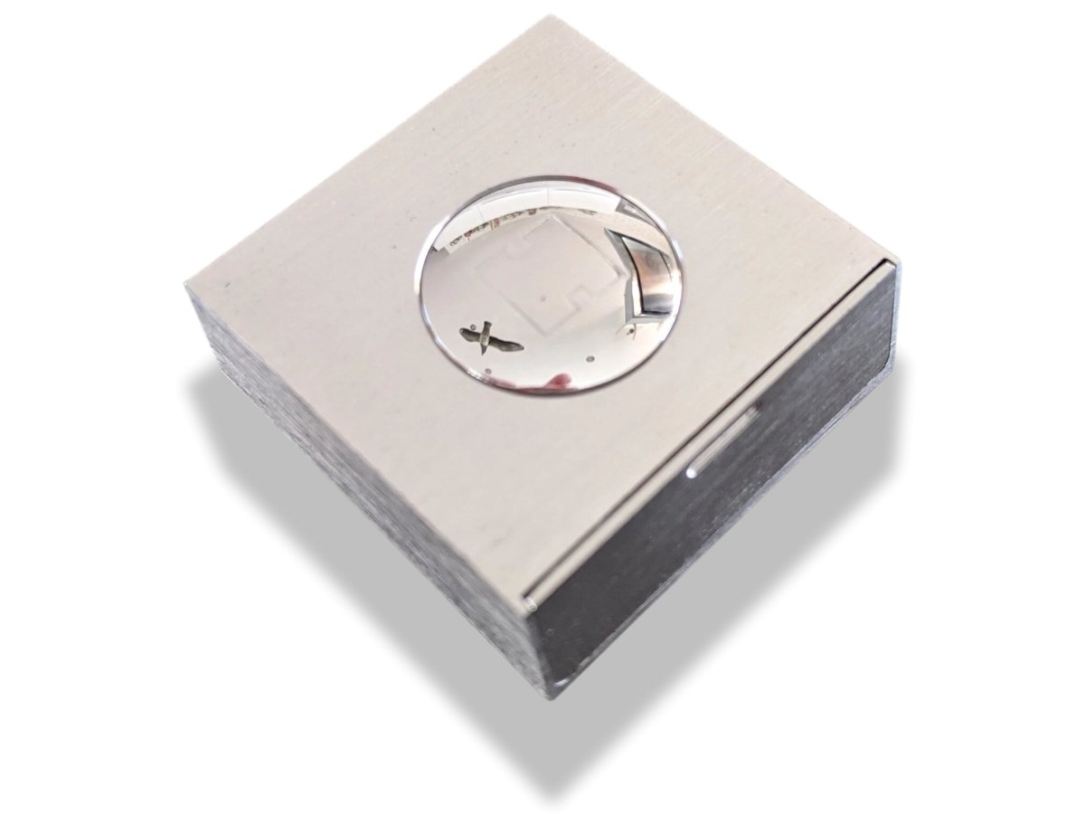 Hermes Brushed Steel / Acier Brossé MENU HOLDER - PORTE MENU CARRE - poupishop