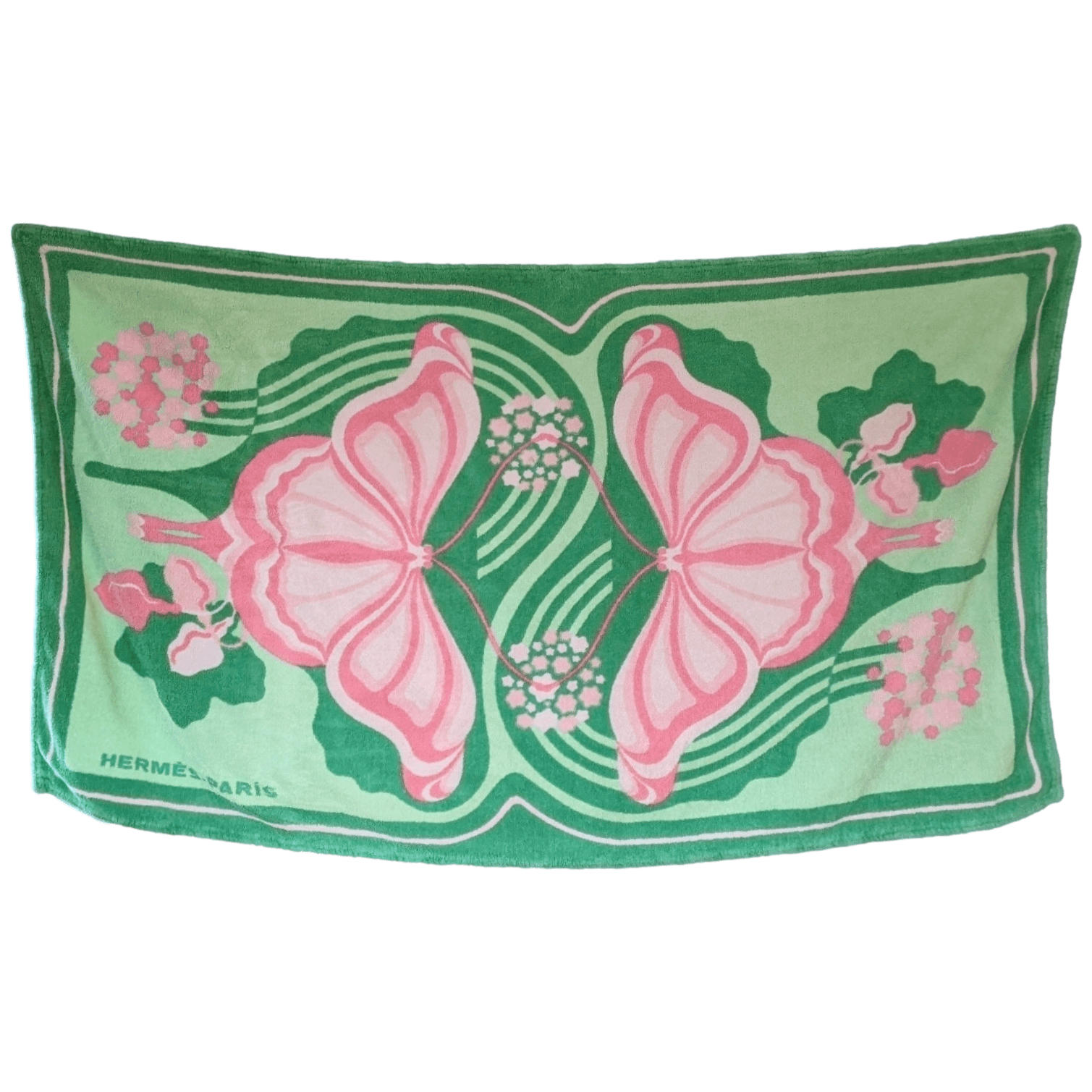 HERMES Butterfly Tapis de Plage Terry Beach Towel 90 x 150 cm