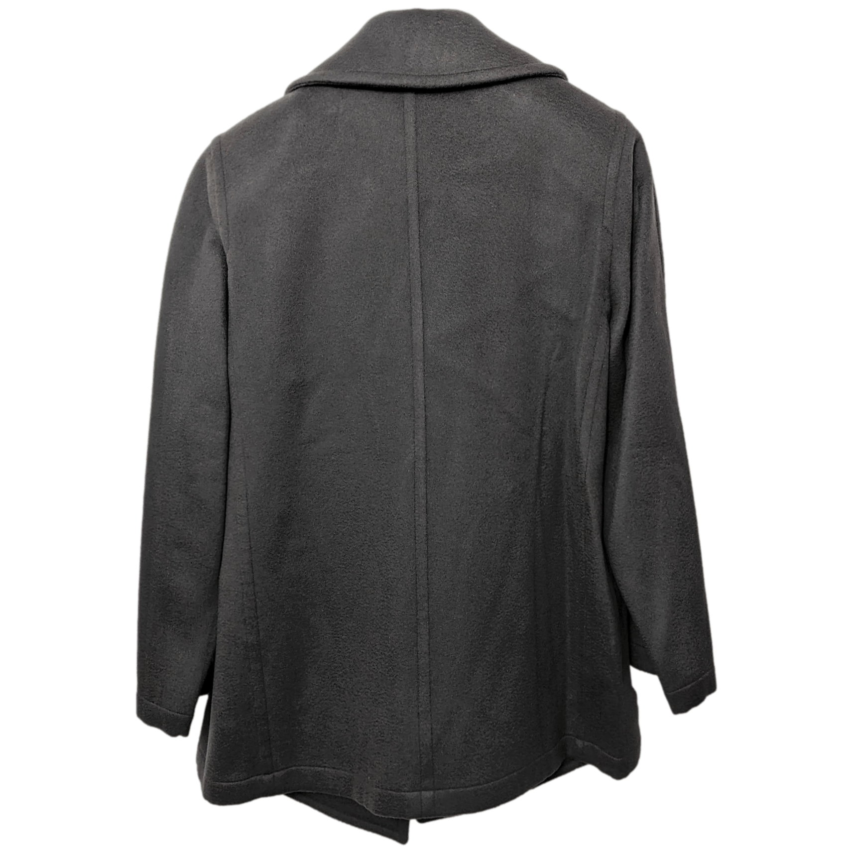HERMES CABAN Vert-Anthracite Camel Hair Pea Coat Jacket F42