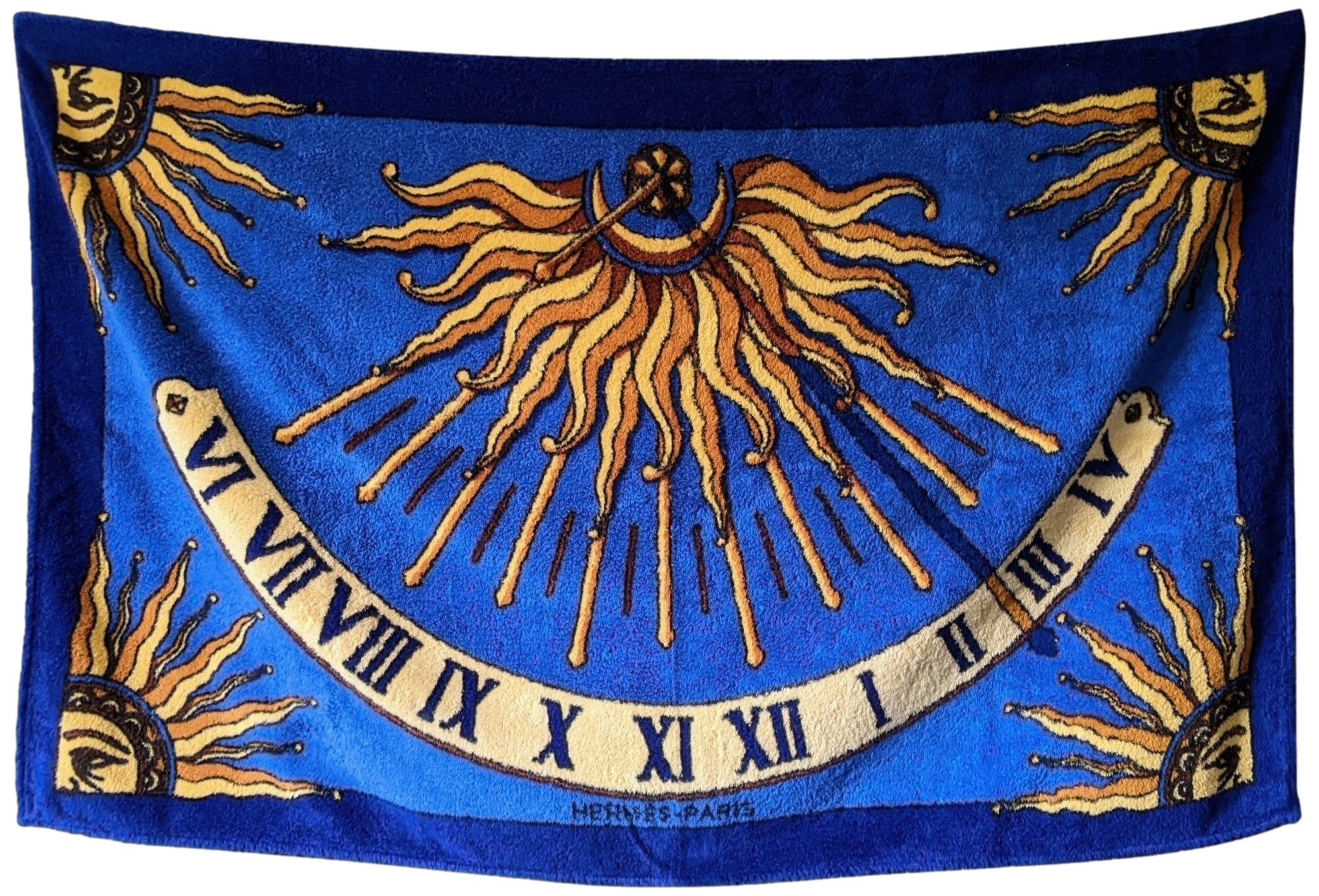 HERMES CADRAN SOLAIRE Terry Beach Towel 90 x 150 cm