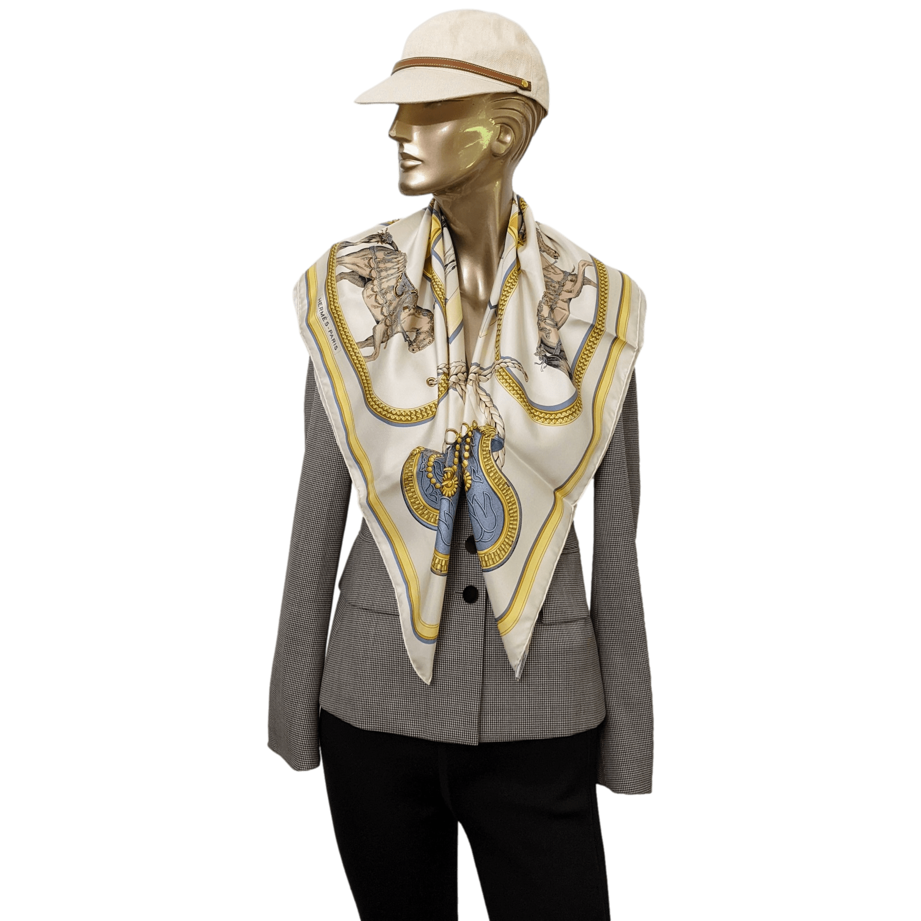 HERMES CARRE DE TOUJOURS - GRAND APPARAT by Jacques Eudel Twill Scarf 90 x 90 cm