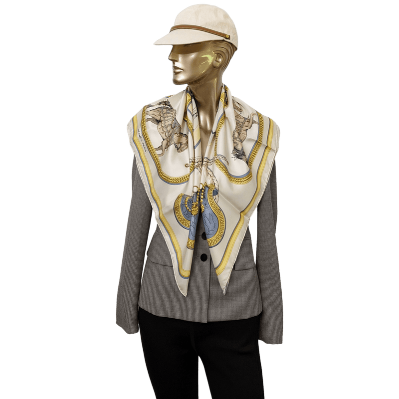 HERMES CARRE DE TOUJOURS -  GRAND APPARAT by Jacques Eudel Twill Scarf 90 x 90 cm