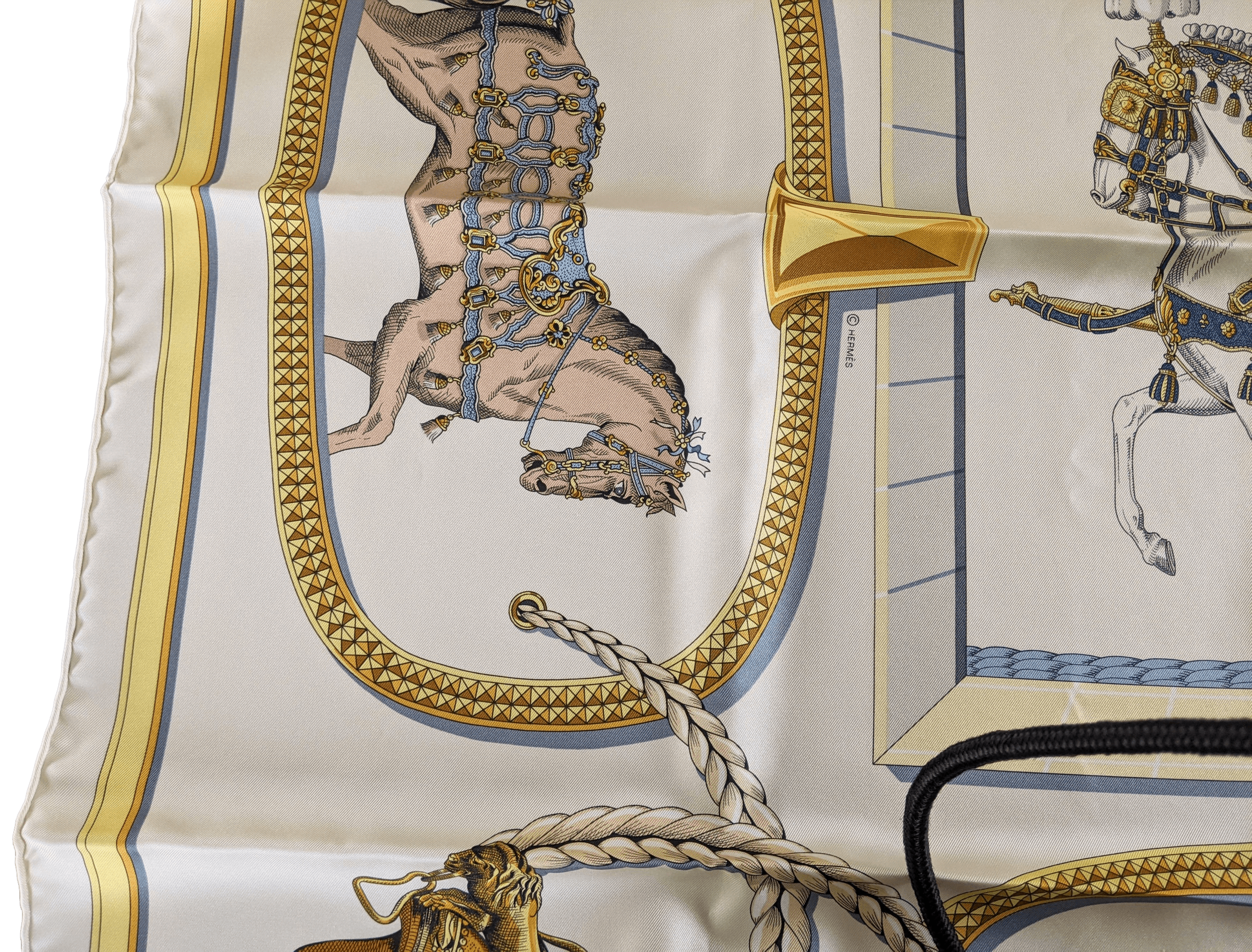 HERMES CARRE DE TOUJOURS - GRAND APPARAT by Jacques Eudel Twill Scarf 90 x 90 cm