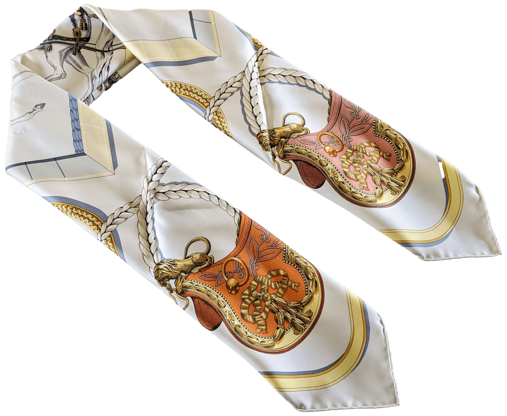 HERMES CARRE DE TOUJOURS - GRAND APPARAT by Jacques Eudel Twill Scarf 90 x 90 cm
