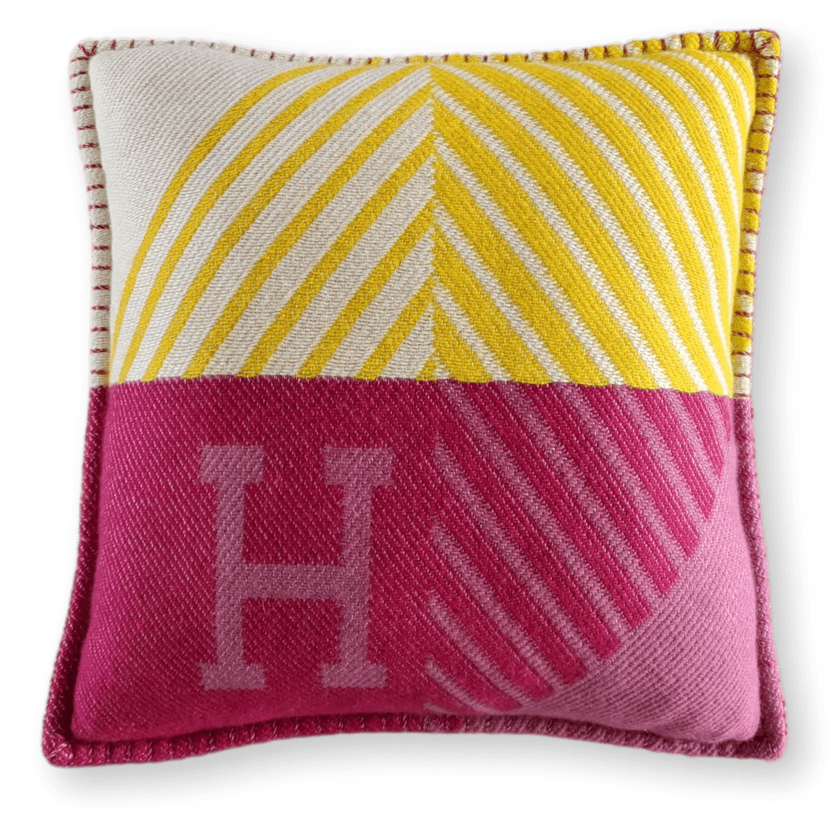 HERMES Zellige 100% Cashmere Pillow 43 x 43 cm, New! - poupishop