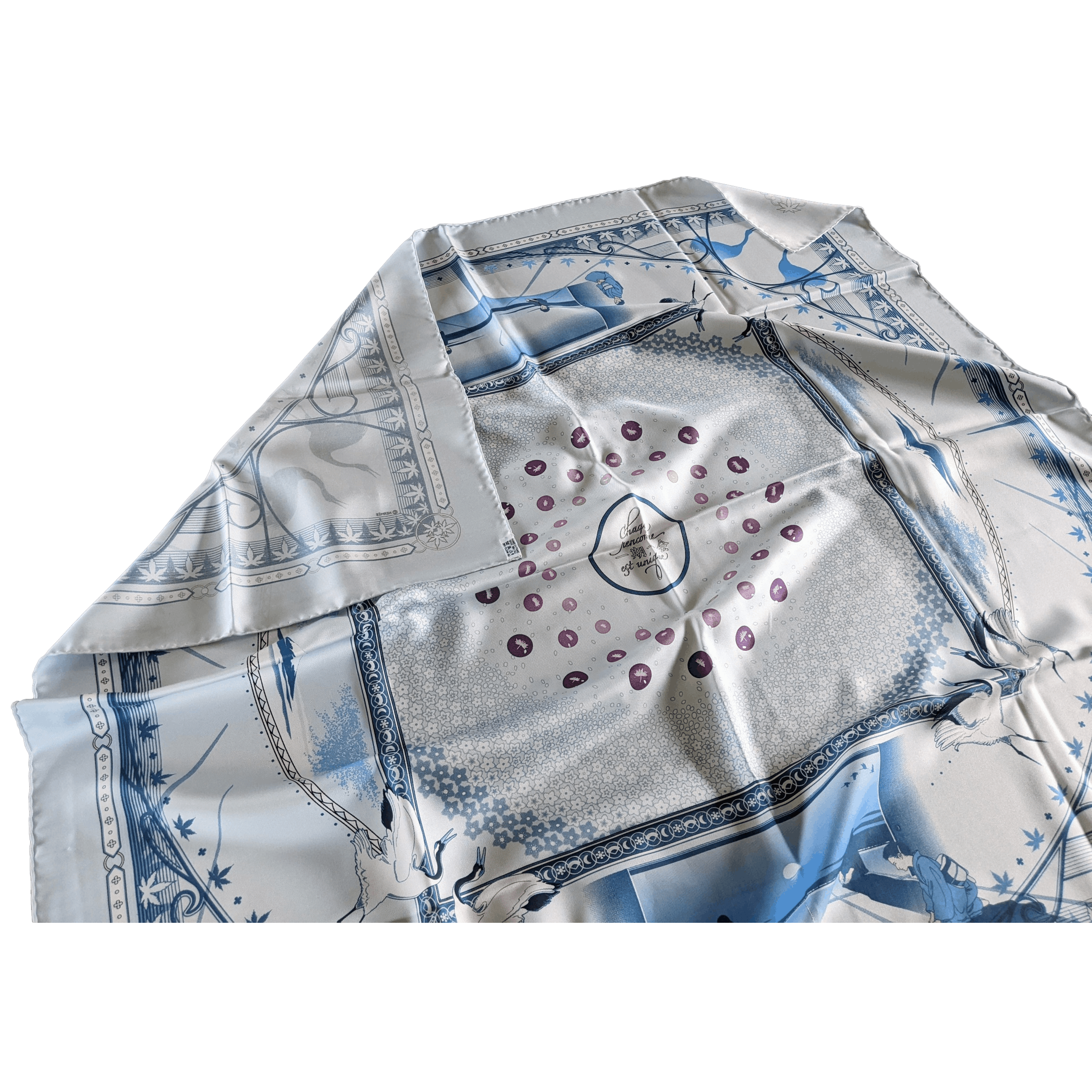 HERMES Chaque Rencontre est Unique Silk Scarf 90