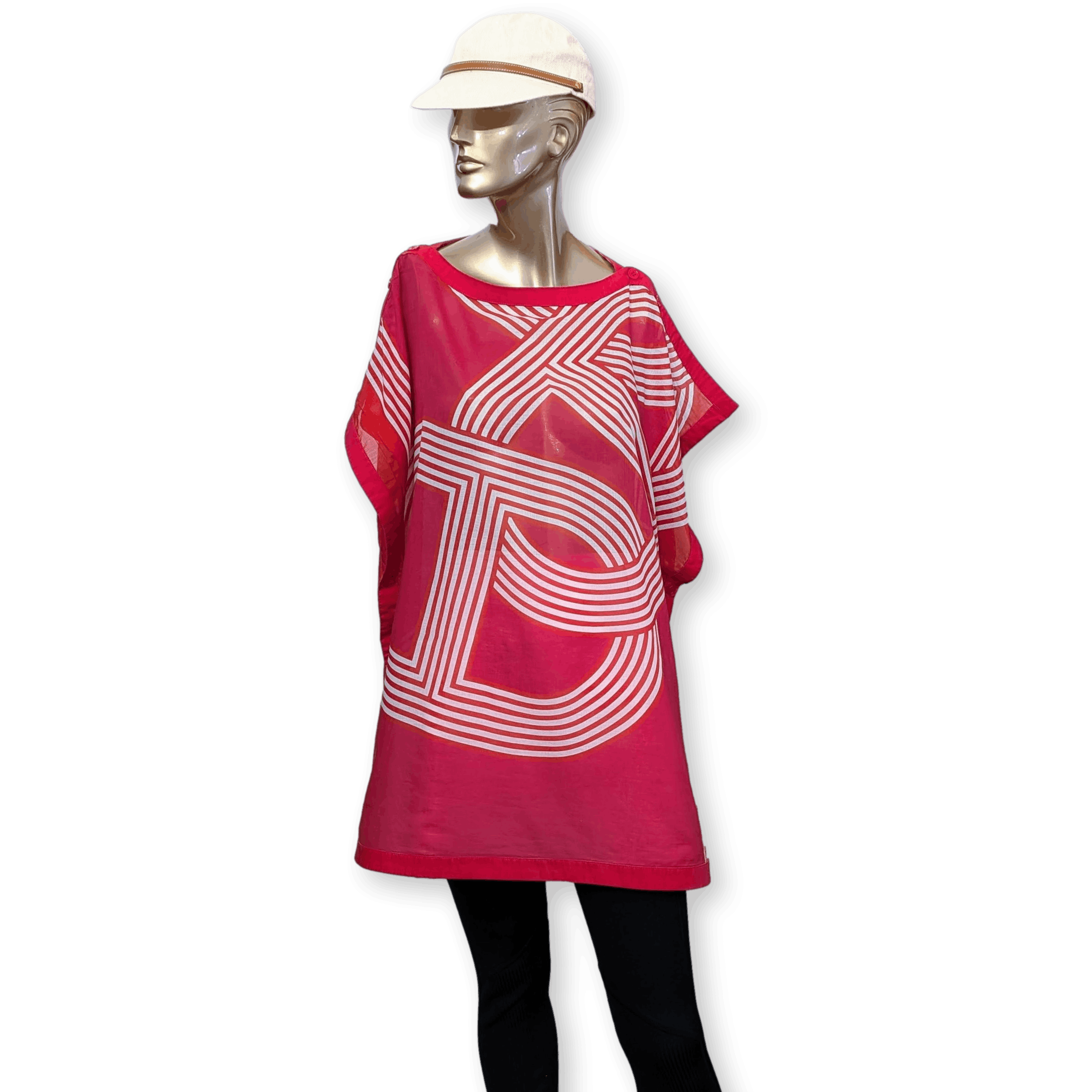 HERMES Circuit 24 Faubourg Oversized Cotton Beach Tunic Cover-Up