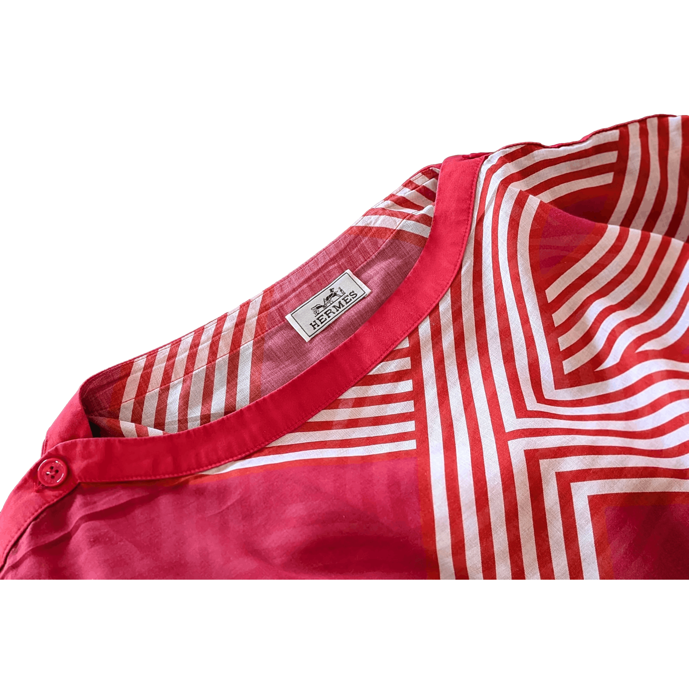 HERMES Circuit 24 Faubourg Oversized Cotton Beach Tunic Cover-Up