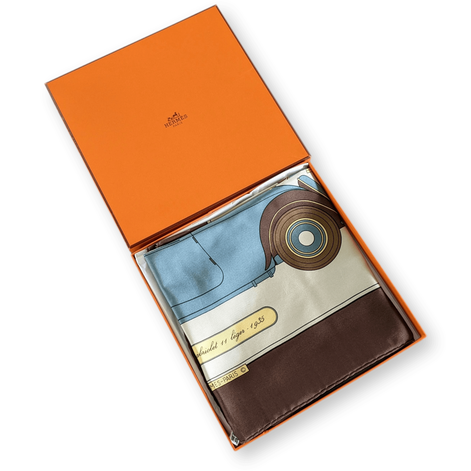 HERMES 1960s Celadon CITROEN Special & Limited Edt Twill 90 x 90 cm