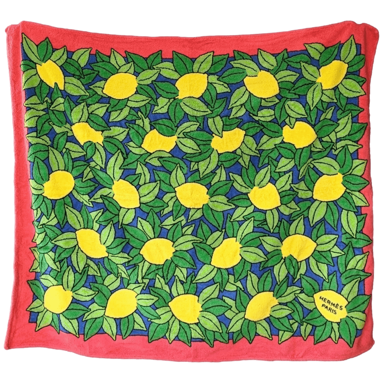 HERMES Citrons Terry Beach Towel XXL 148 x 220 cm