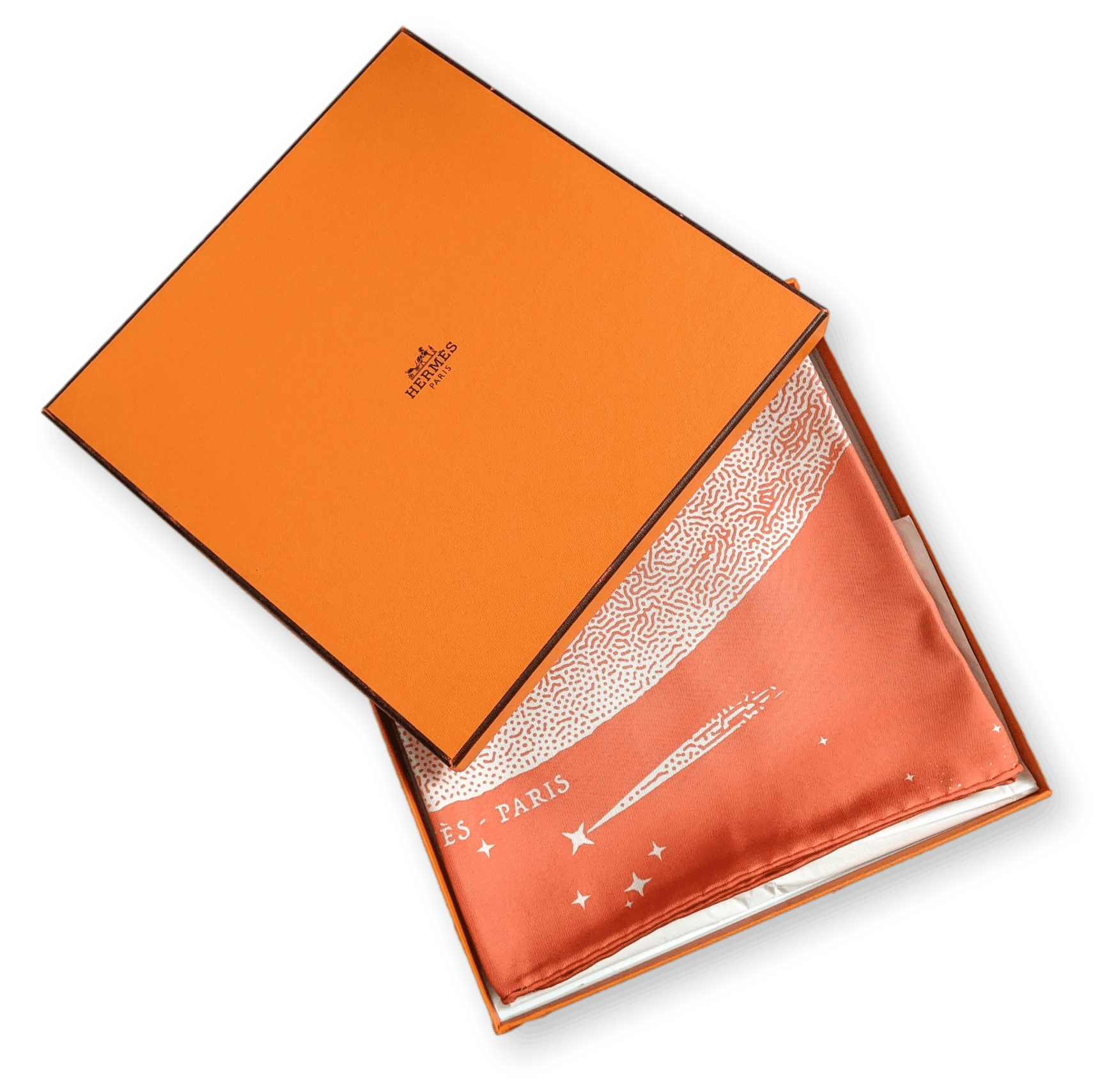 HERMES Clair de Lune Double Face Twill Scarf 90
