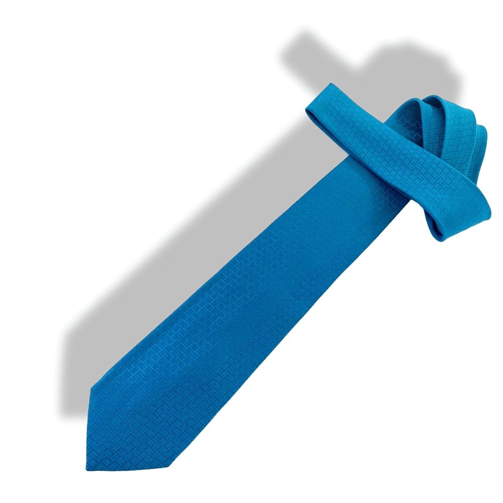Hermes Cobalt Blue NEW FACONNEE Jacquard Twill Silk Tie 8 cm, NWT in Pochette! - poupishop