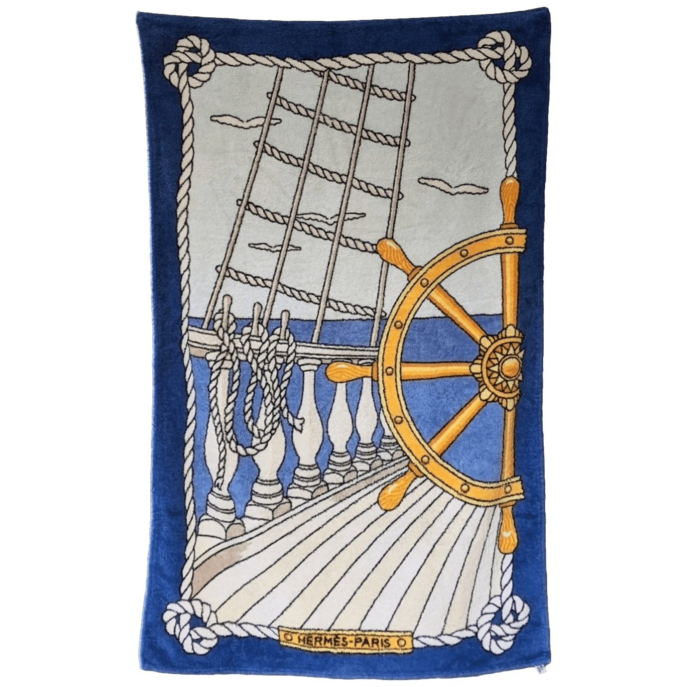 HERMES Cordages Terry Beach Towel GM