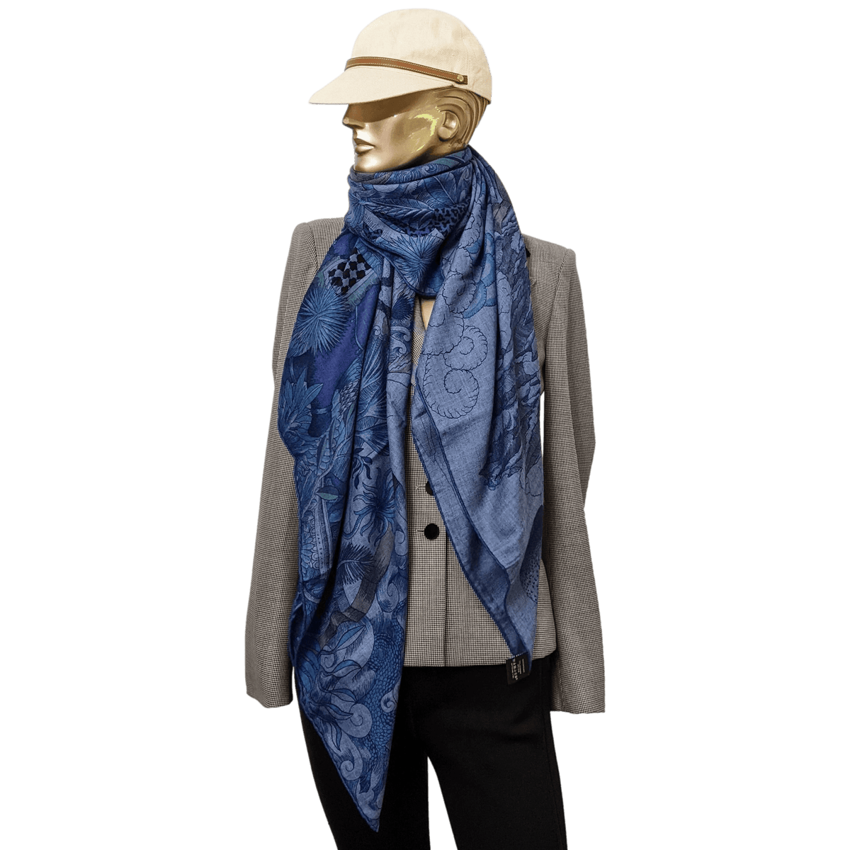 HERMES COSMOGRAPHIA UNIVERSALIS by Jan Bajtlik Cashmere Shawl 140 x 140 cm