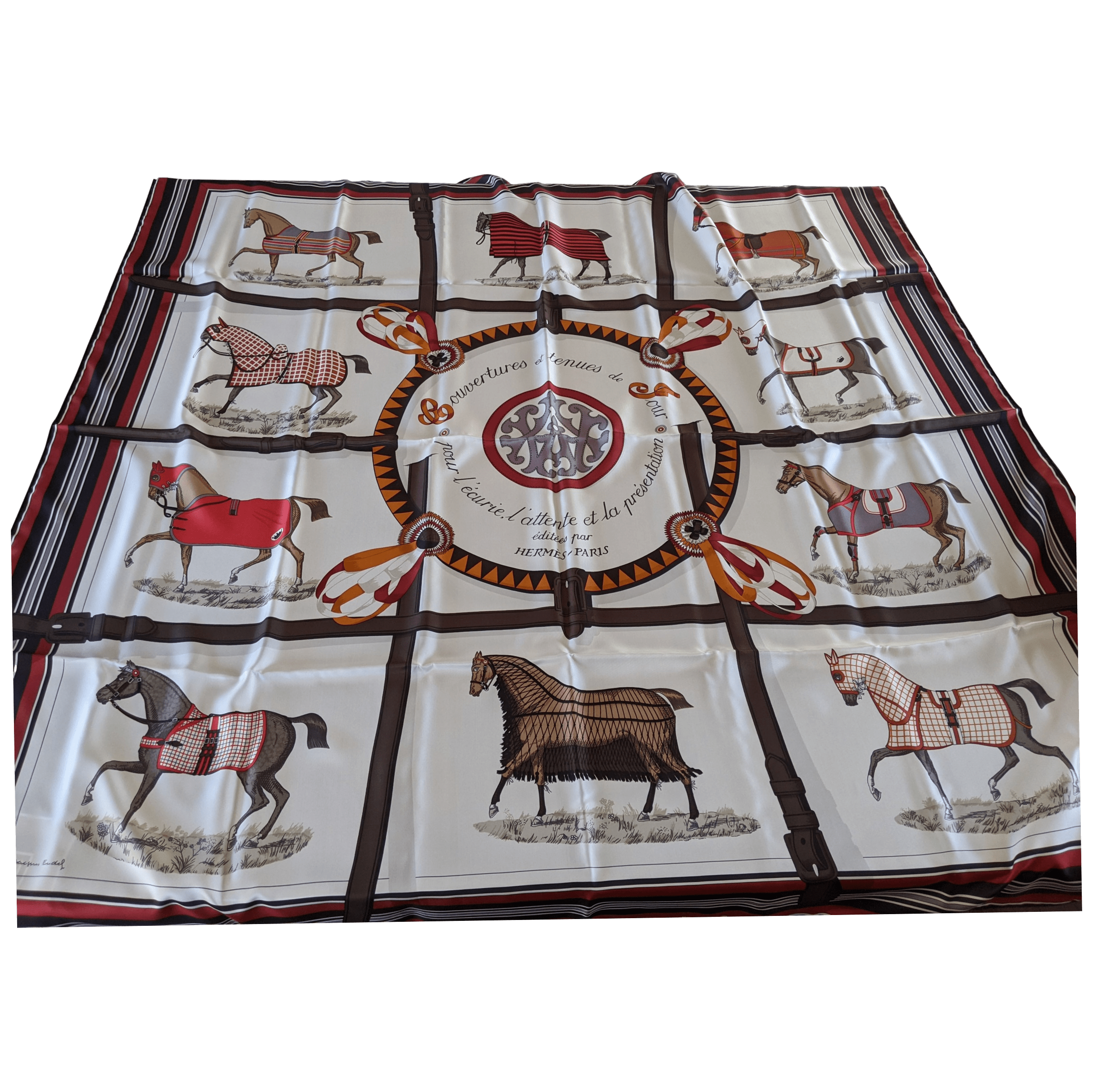 HERMES COUVERTURES ET TENUES DE JOUR Carre Geant Twill Plume 140 x 140 cm