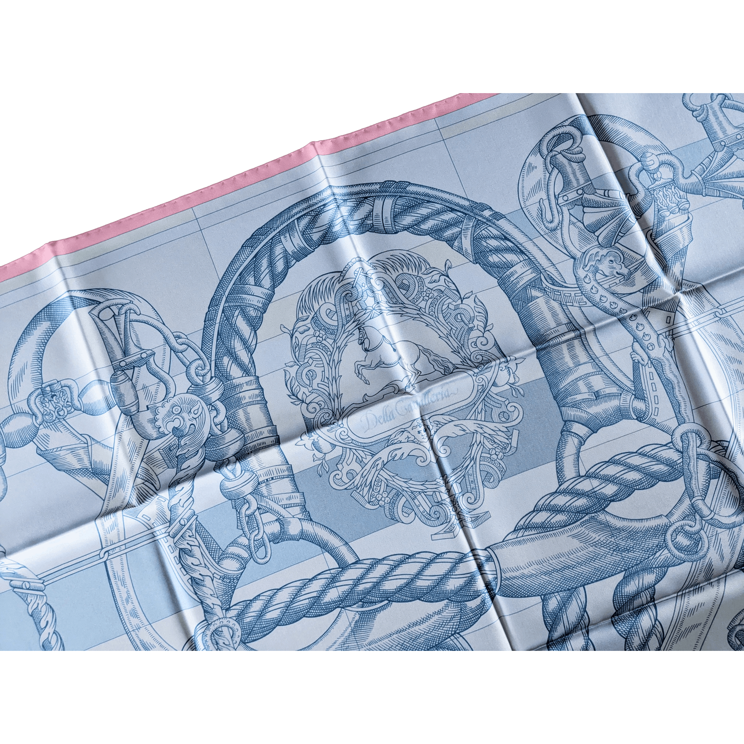 HERMES - Double Face Della Cavalleria by Virginie Jamin Silk Scarf 90
