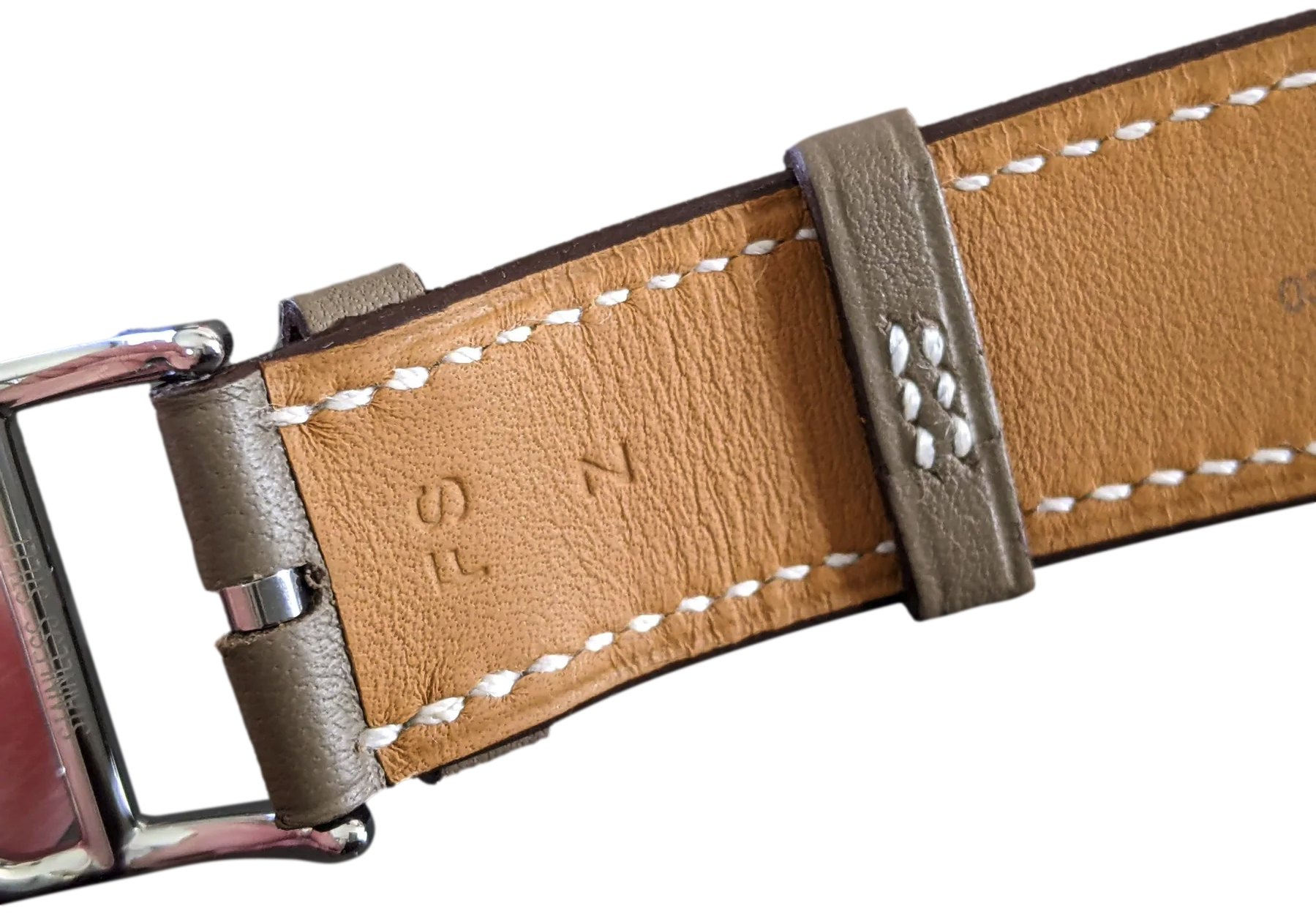 Produits Hermes Etoupe "Double Tour Heure H" Watch Medium Model 30 mm