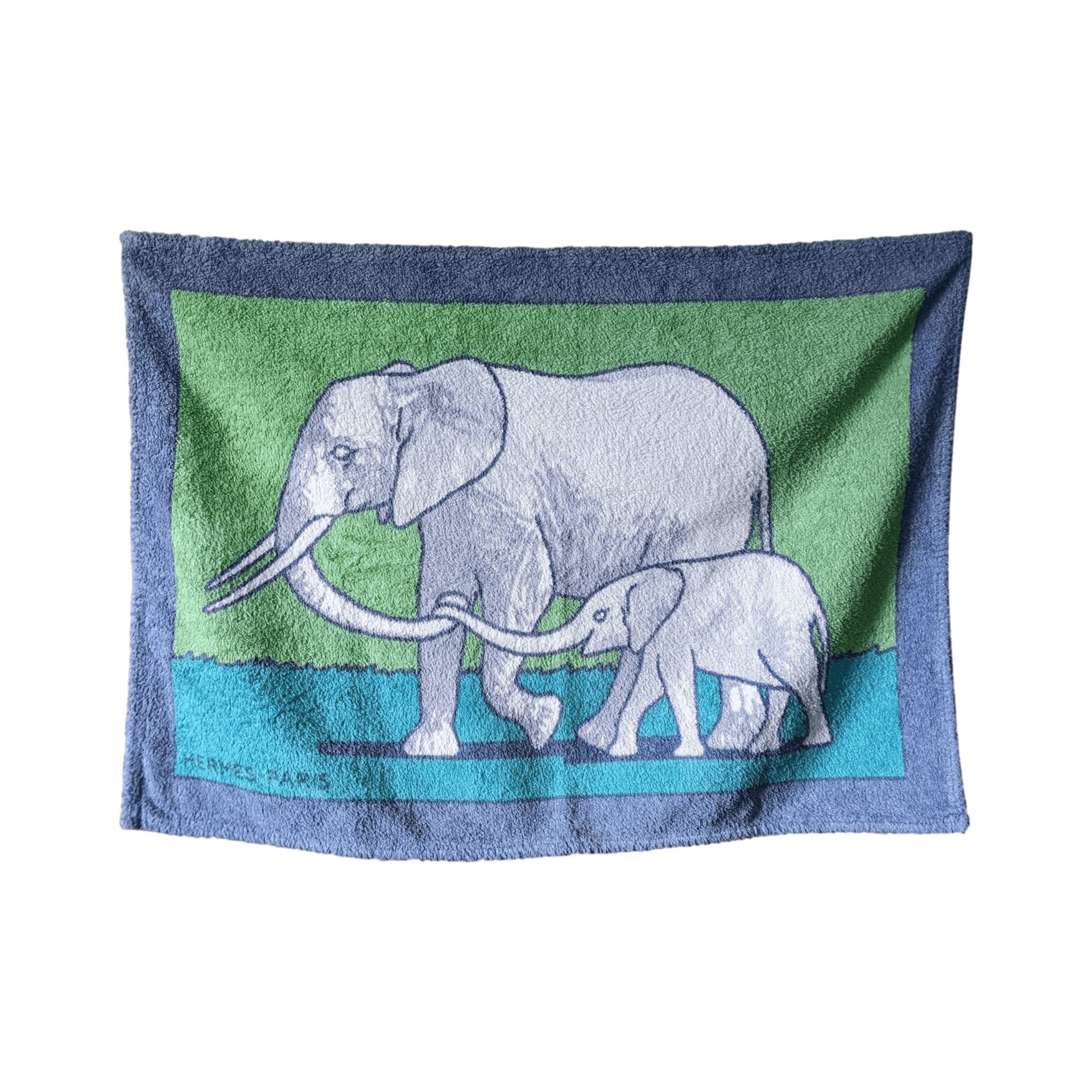 HERMES Elephants Bath Mat Towel PM 60 x 90 cm