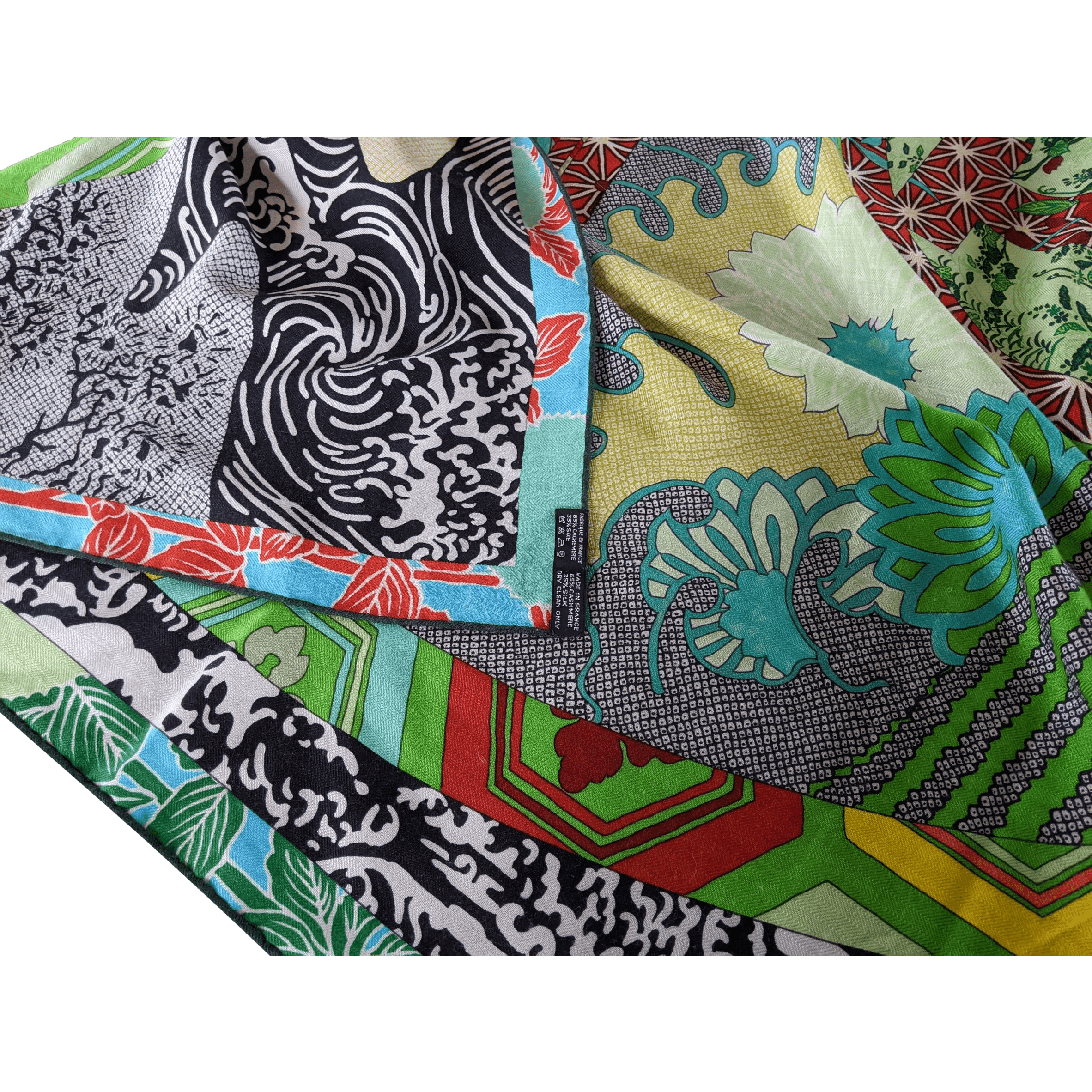 HERMES 2012 Ex-Libris en Kimonos Cashmere Shawl 140 x 140 cm