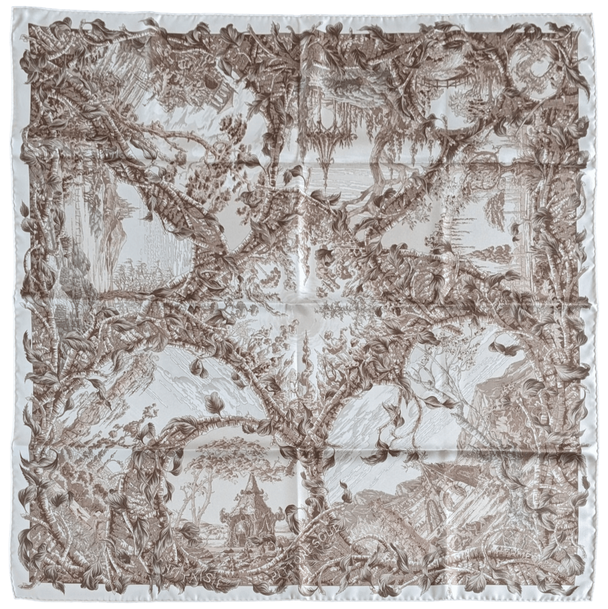 Hermes 2008 Fantaisie Pittoresque by Francoise Houtin Twill silk