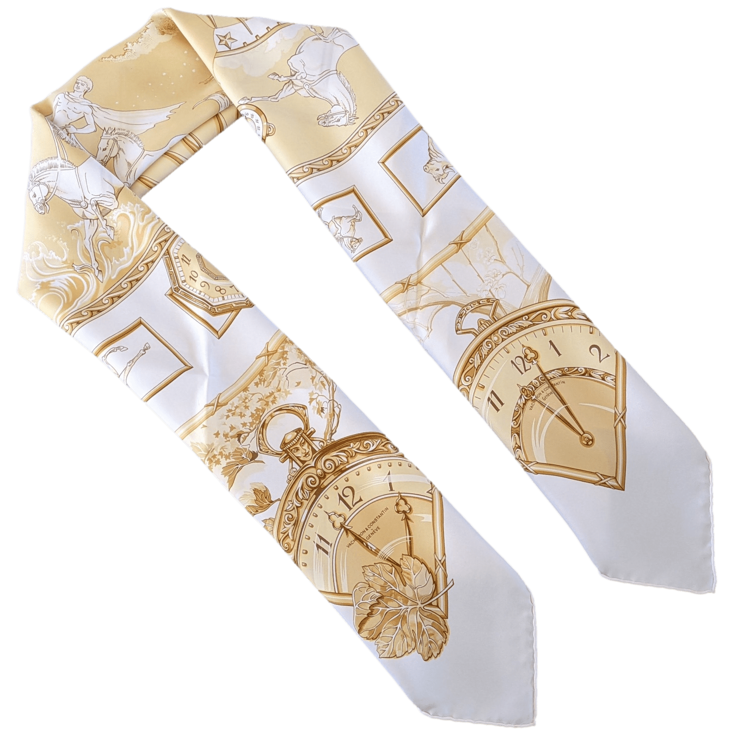 HERMES for VACHERON CONSTANTIN CHARIOT 2005 Limited Issue Twill Scarf 90 x 90 cm