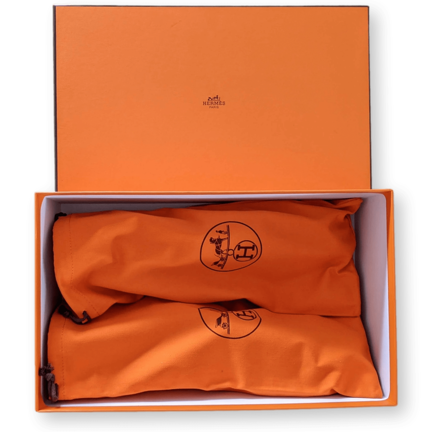 HERMES Elegant Gris Etain Nappa GASPARD Men's Mocassins Shoes