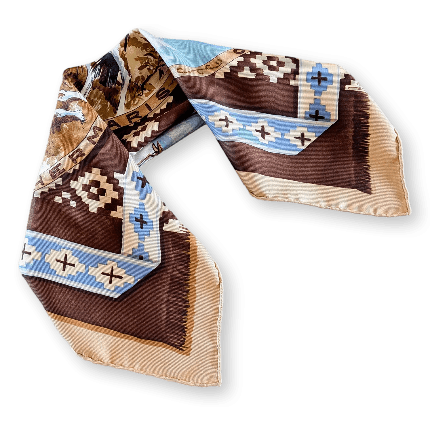 HERMES Rare Gaucho Gavroche Pocket Scarf 45 cm