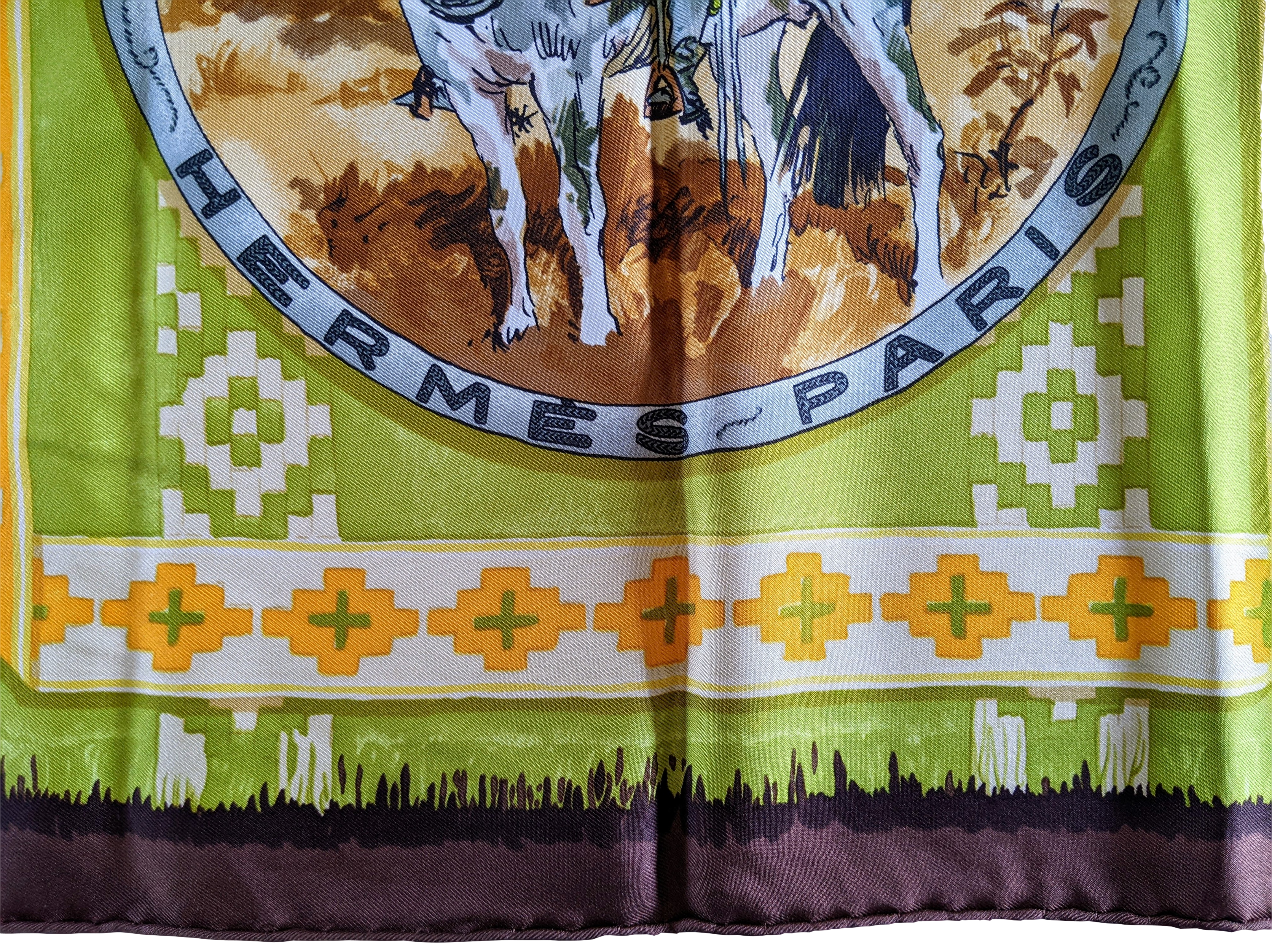 HERMES GAUCHO Gavroche Pochette Twill Scarf 45 x 45 cm