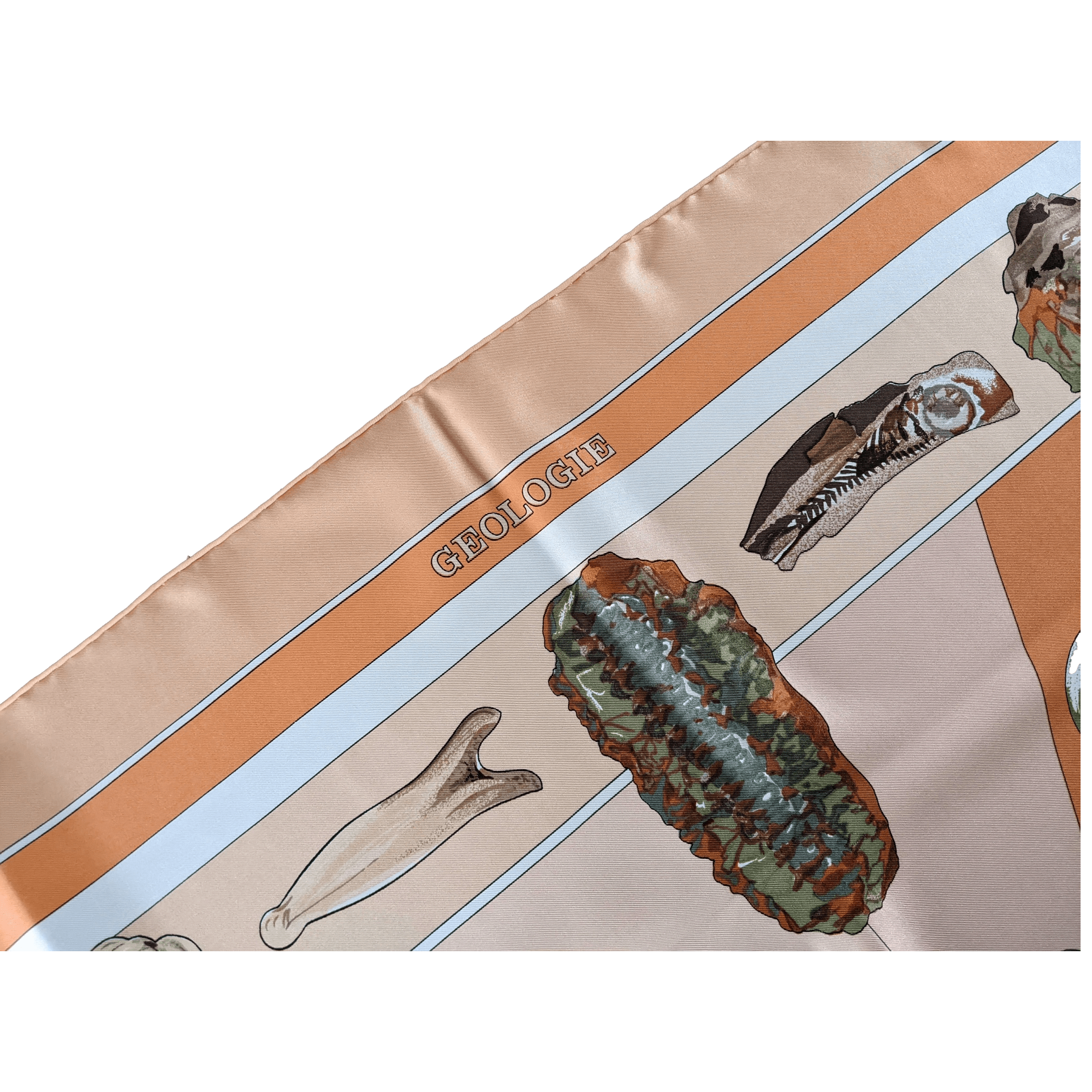 HERMES GEOLOGIE 1980 Special Issue by Loic Dubigeon Silk Twill 90 x 90 cm