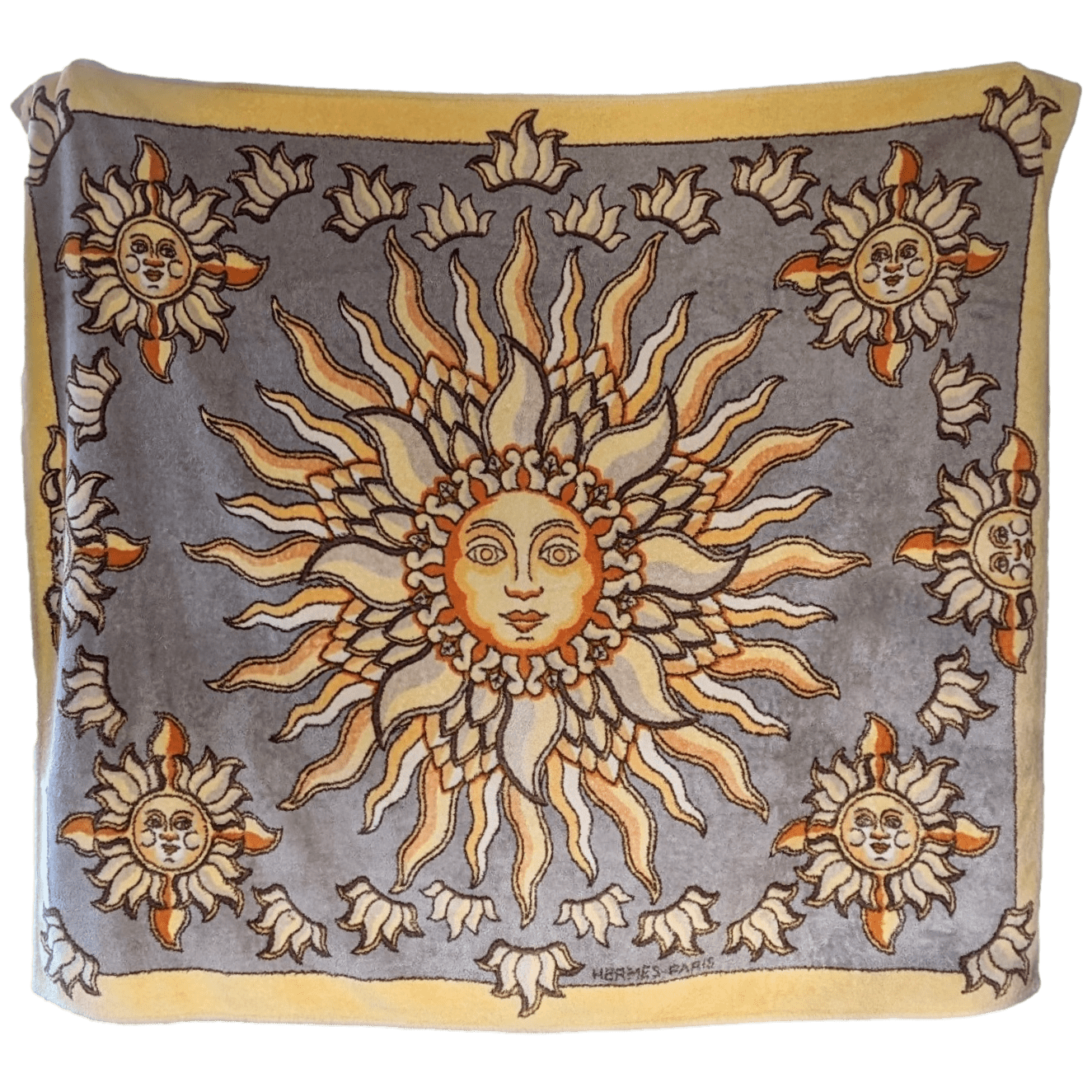 HERMES Gloria Soli XXL Vintage Terry Beach Towel