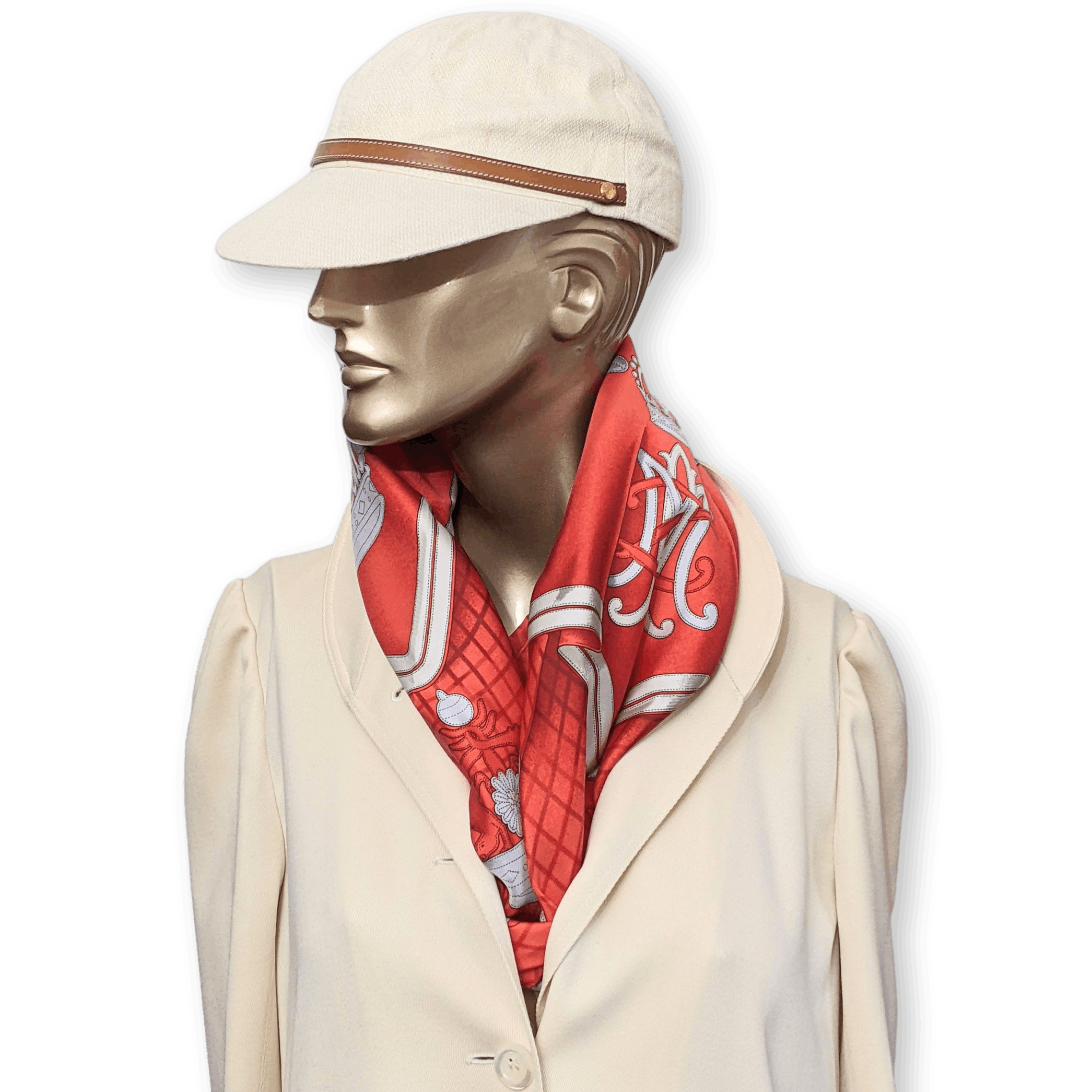 HERMES - 1998 Societe Suisse France 100th Anniversary - Henri d’Origny - Twill Silk Scarf 90 cm