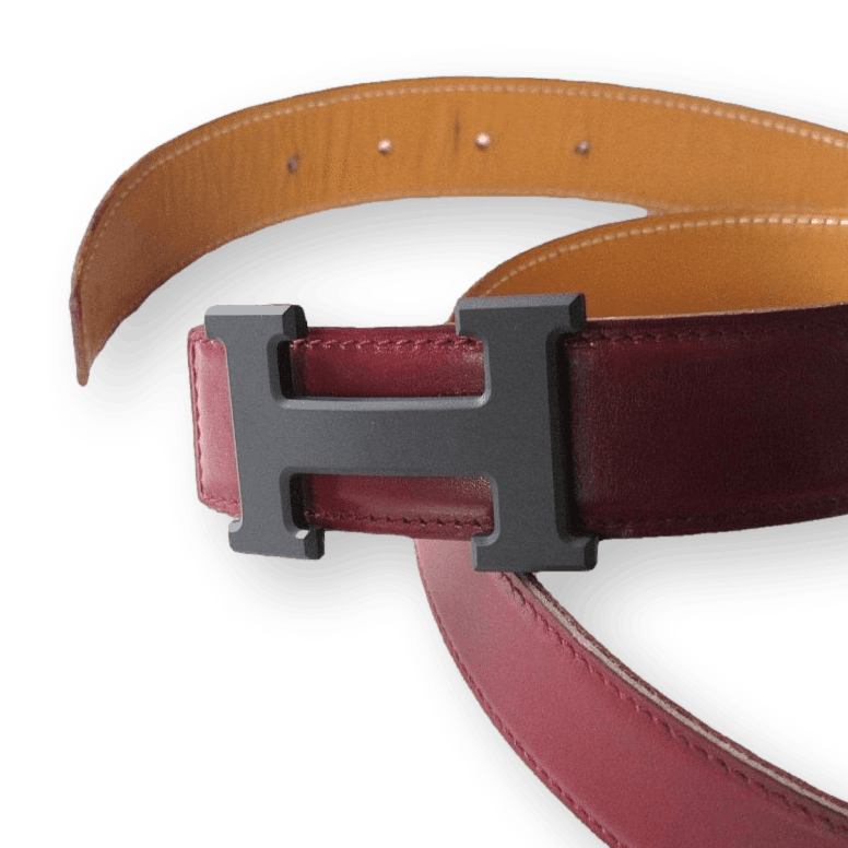 HERMES H Belt Buckle So Black PVD 32 mm New in Chevron Pouch