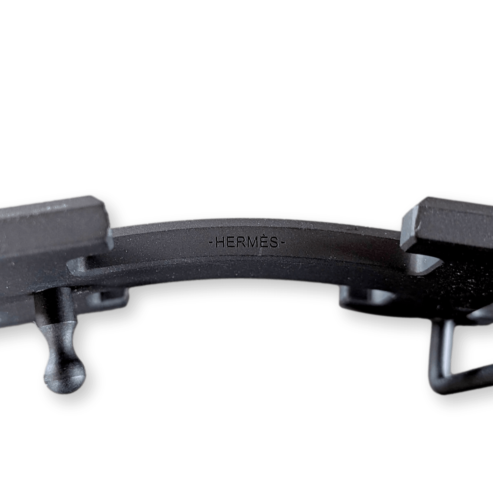 HERMES H Belt Buckle So Black PVD 32 mm New in Chevron Pouch