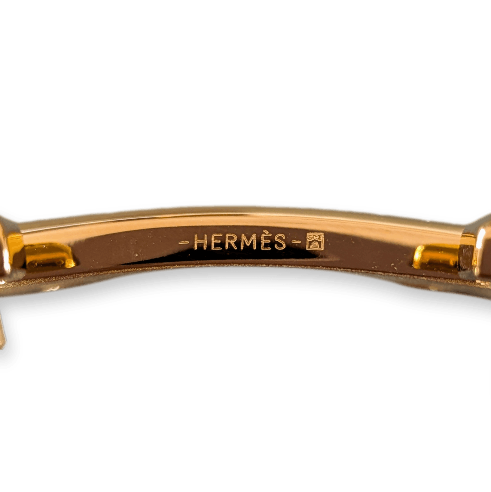 HERMES H Belt Buckle 32 mm Shiny Yellow Gold Plated New in Pochette