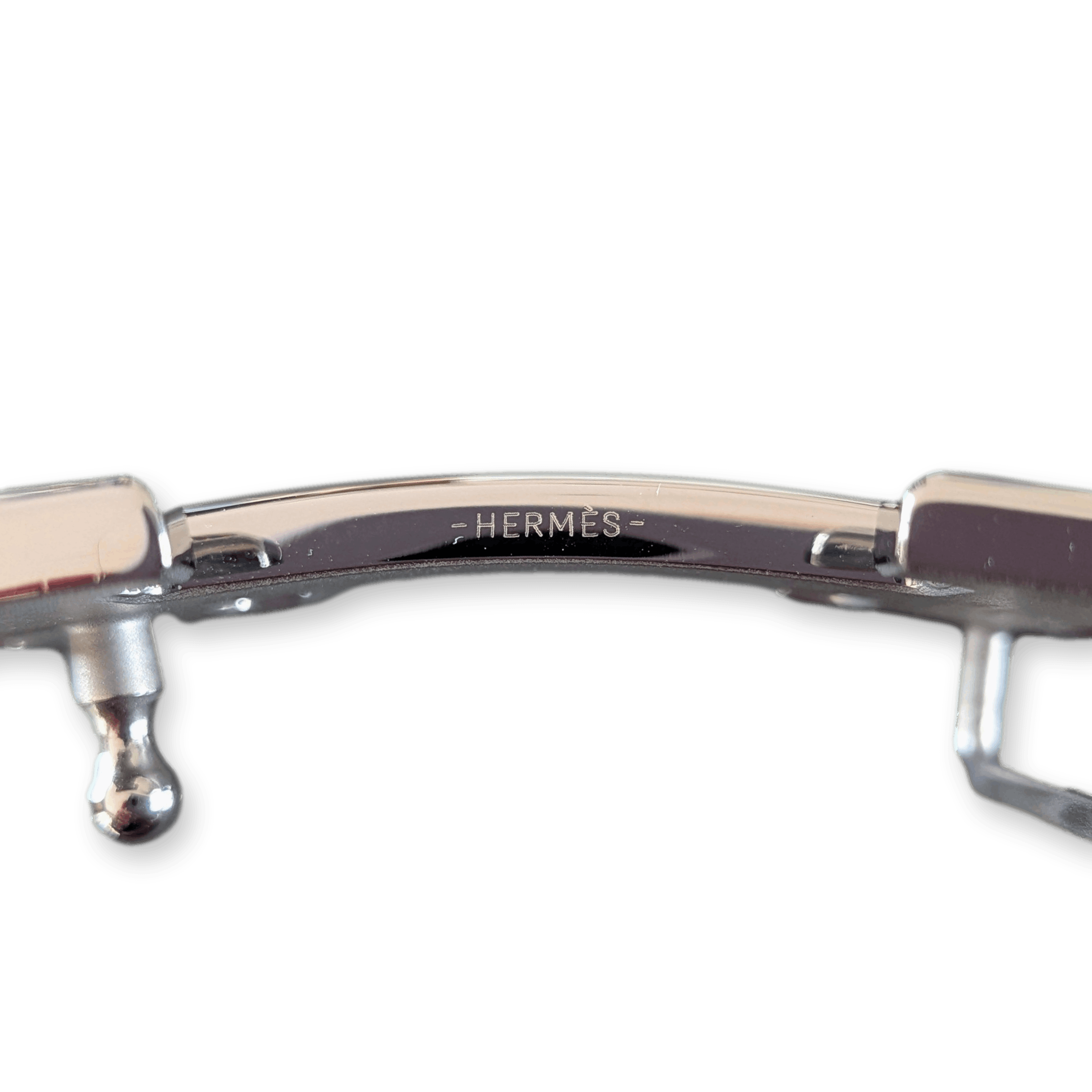 HERMES H Belt Buckle 32 mm Shiny Silver Plated New in Pochette