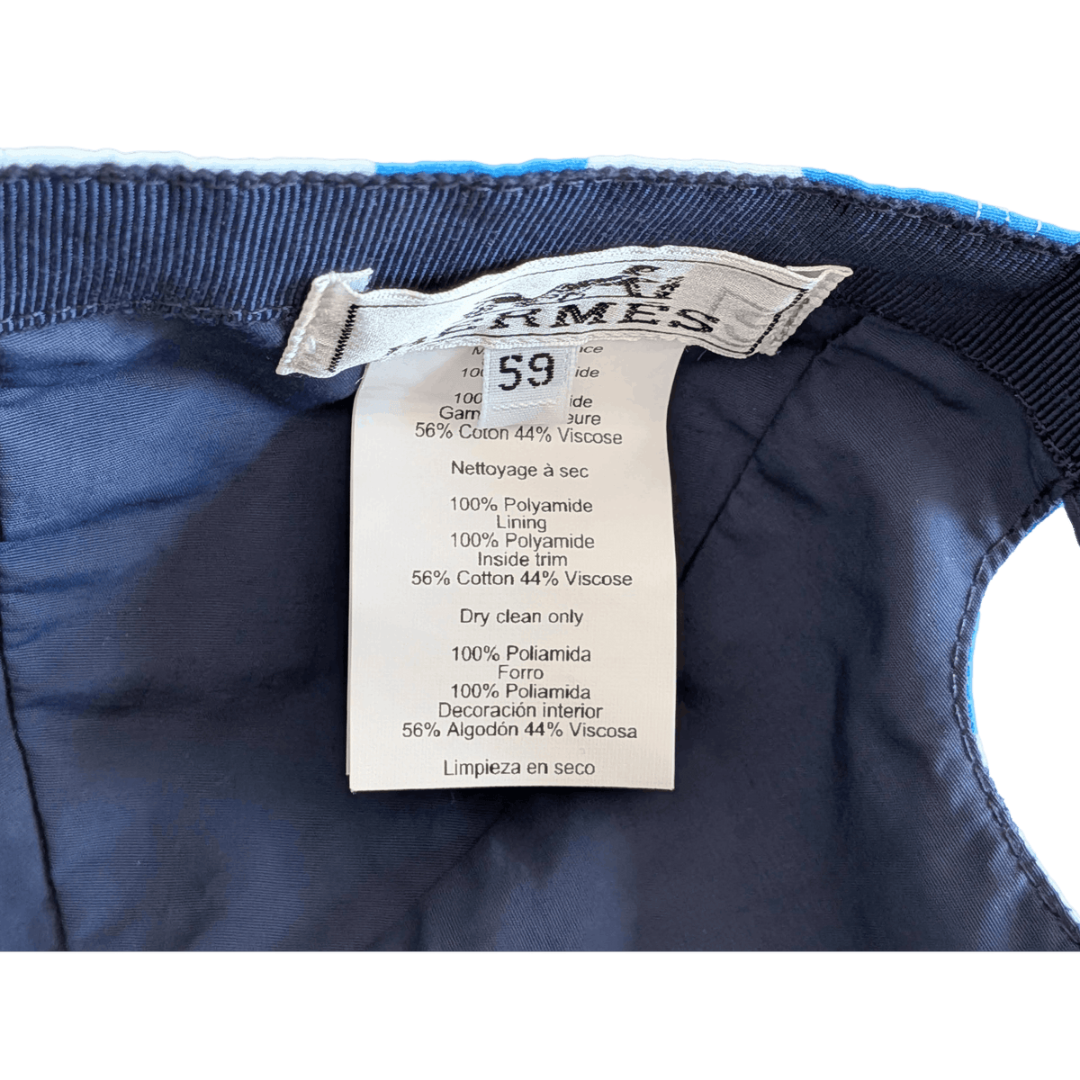 HERMES Hello Mr Farrier Robot Cap Hat Mediterranee Ocean Size 59