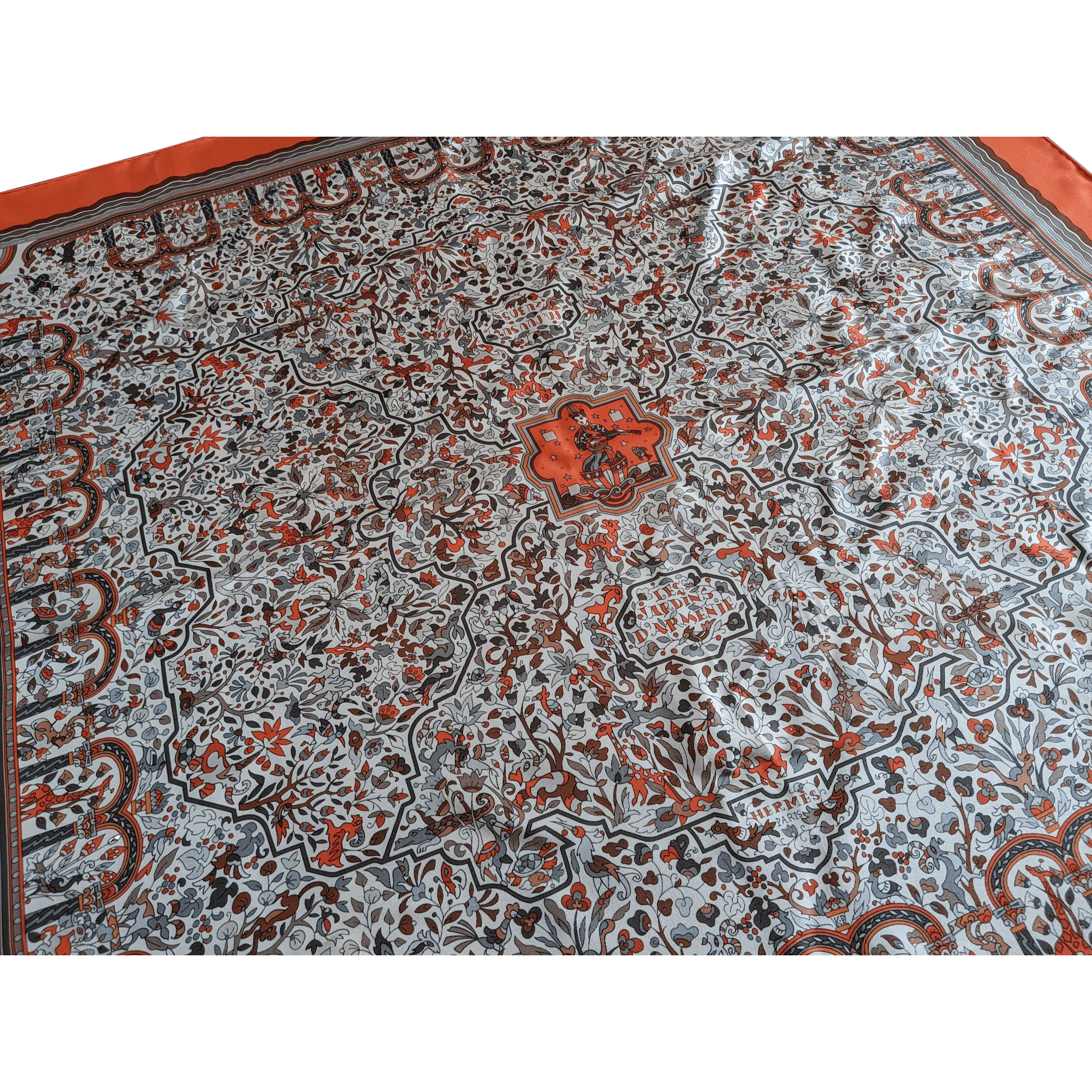 HERMES 2005 JARDINS D'ARMENIE by Karen Petrossian Twill 90 x 90 cm