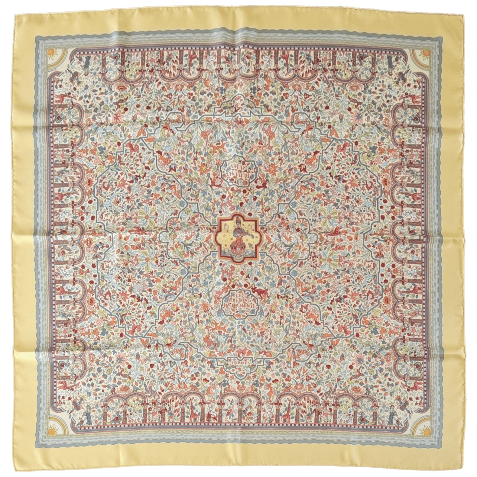 HERMES 2005 JARDINS D'ARMENIE by Karen Petrossian Twill 90 x 90 cm