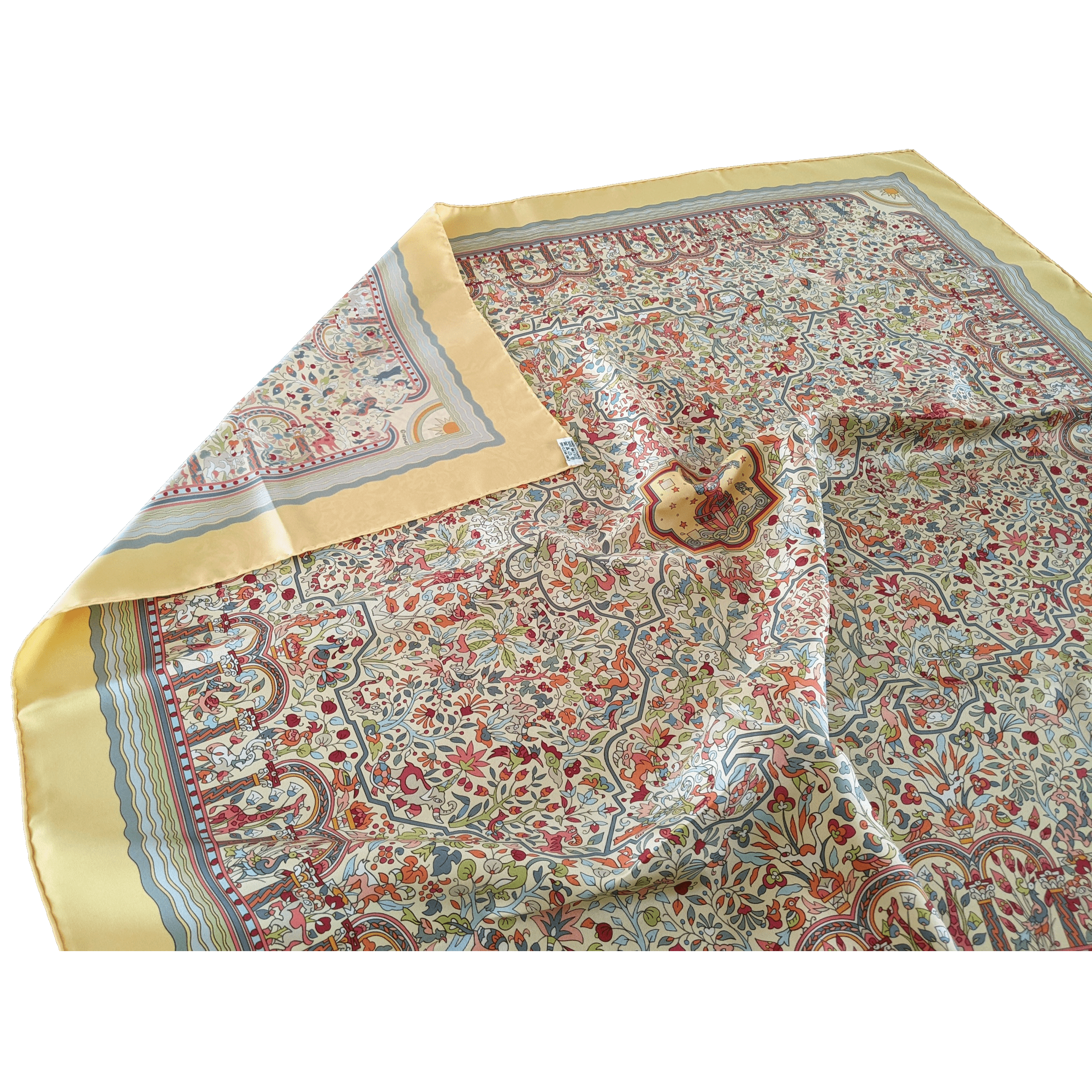 HERMES 2005 JARDINS D'ARMENIE by Karen Petrossian Twill 90 x 90 cm