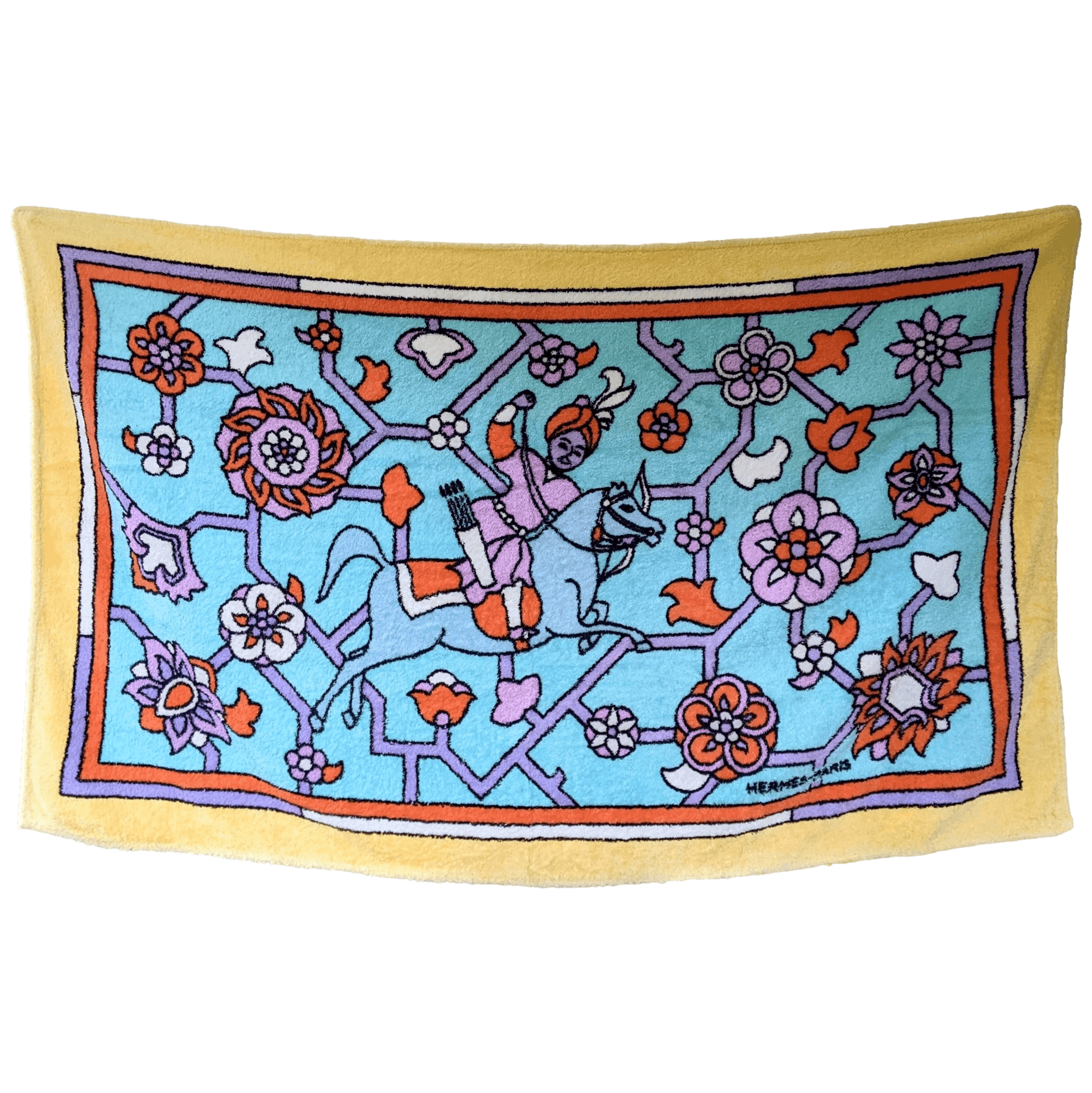 HERMES Jardins d'Armenie Beach Towel 90 x 150 cm