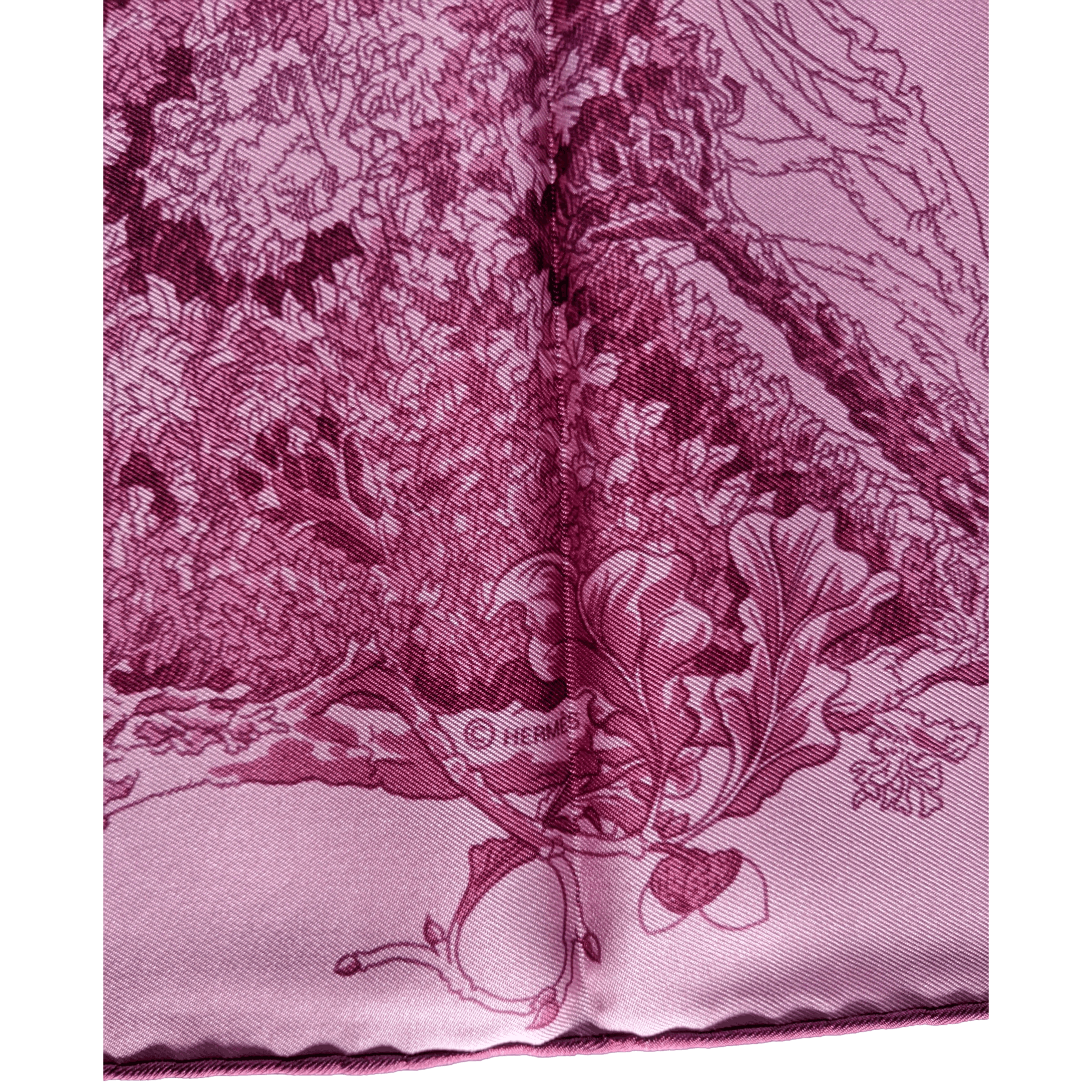 HERMES 2010 Jardins des Metamorphoses by Francoise Houtin Twill Silk Scarf 90 X 90 CM