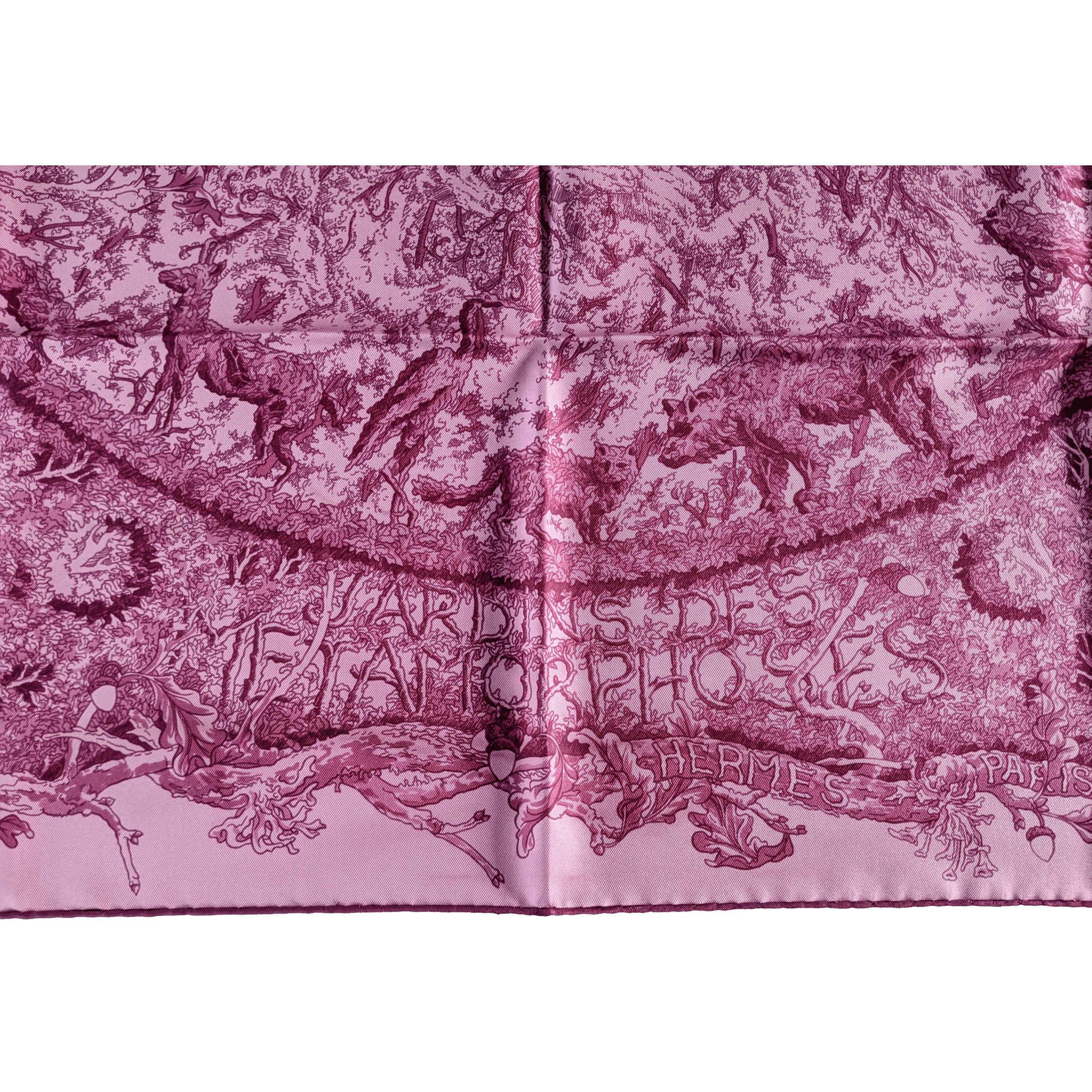 HERMES 2010 Jardins des Metamorphoses by Francoise Houtin Twill Silk Scarf 90 X 90 CM