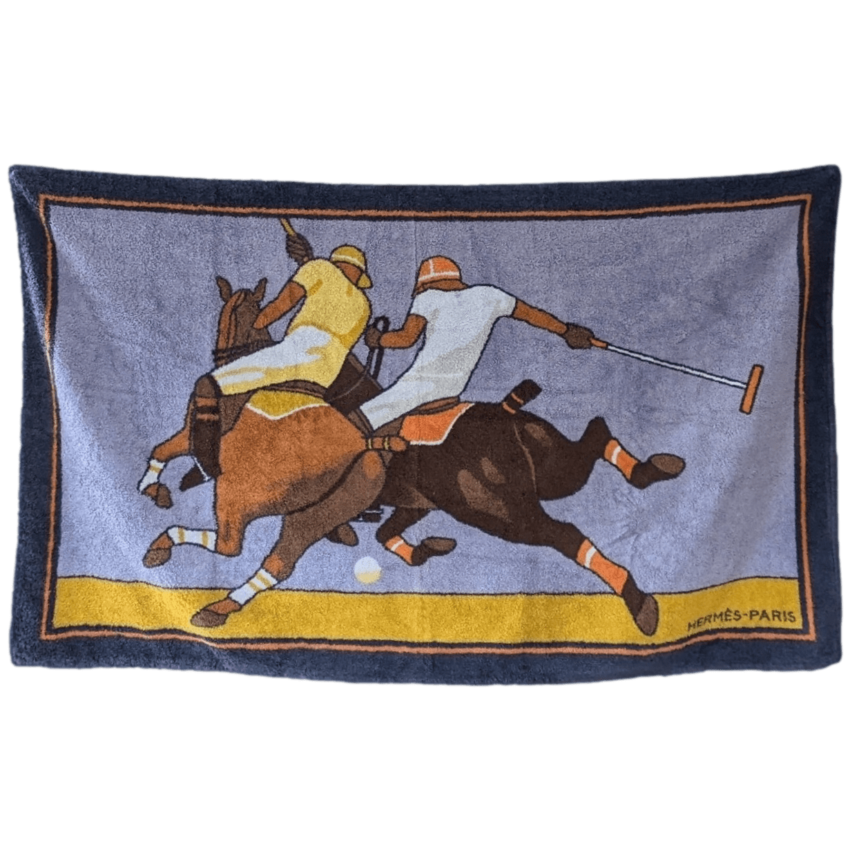 HERMES Jockeys Beach Towel 90 x 150 cm