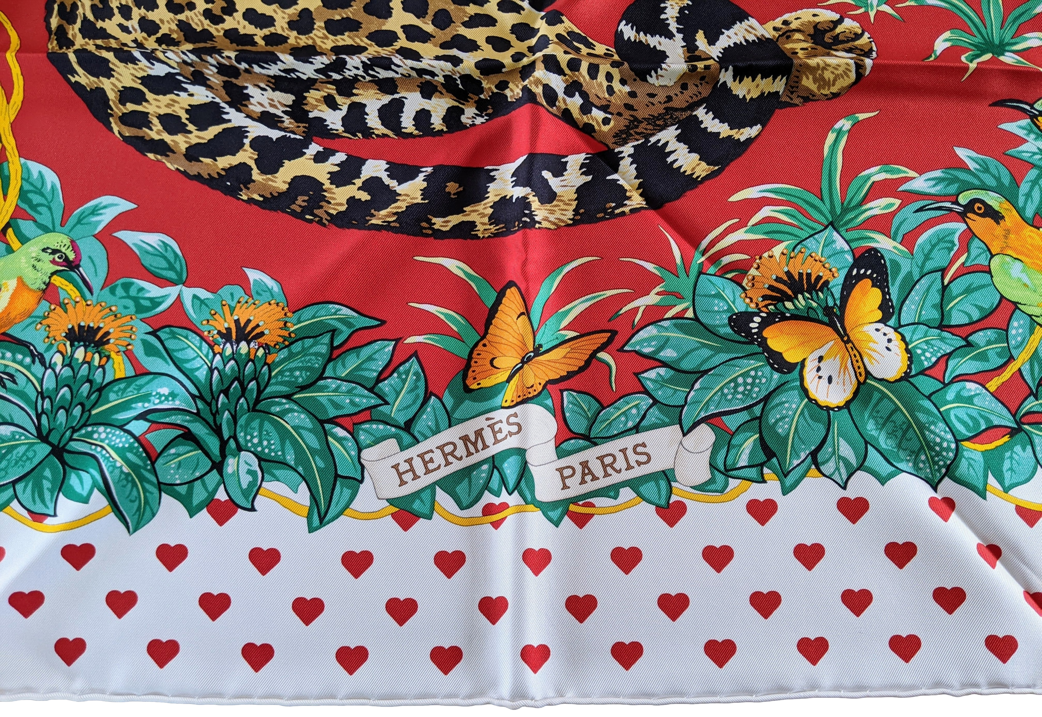 HERMES JUNGLE LOVE LOVE Special Issue by Robert Dallet Twill 90 x 90 cm