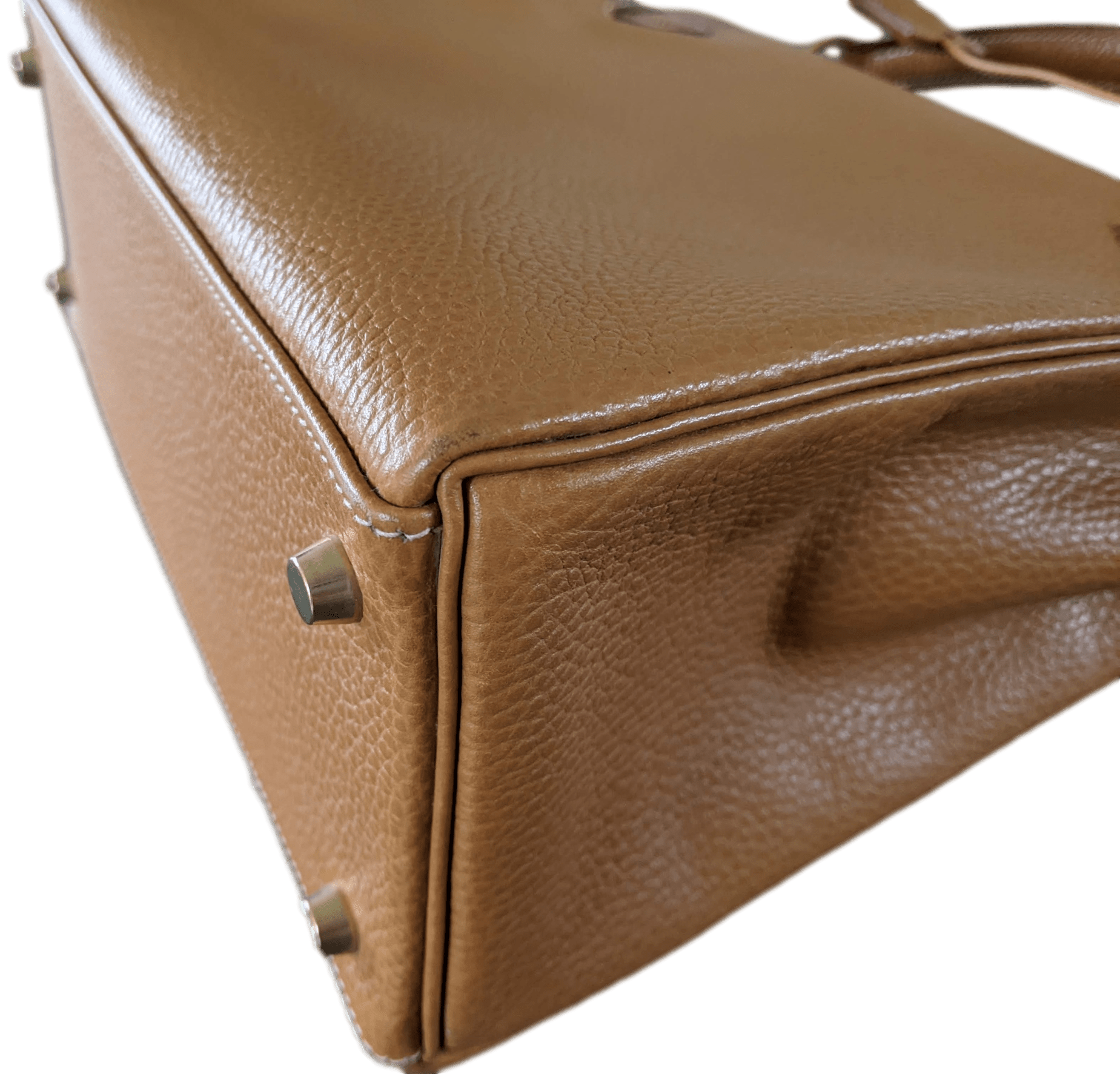 HERMES 1997 KELLY 28 Natural Veau Ardennes in Exceptional Condition GHW